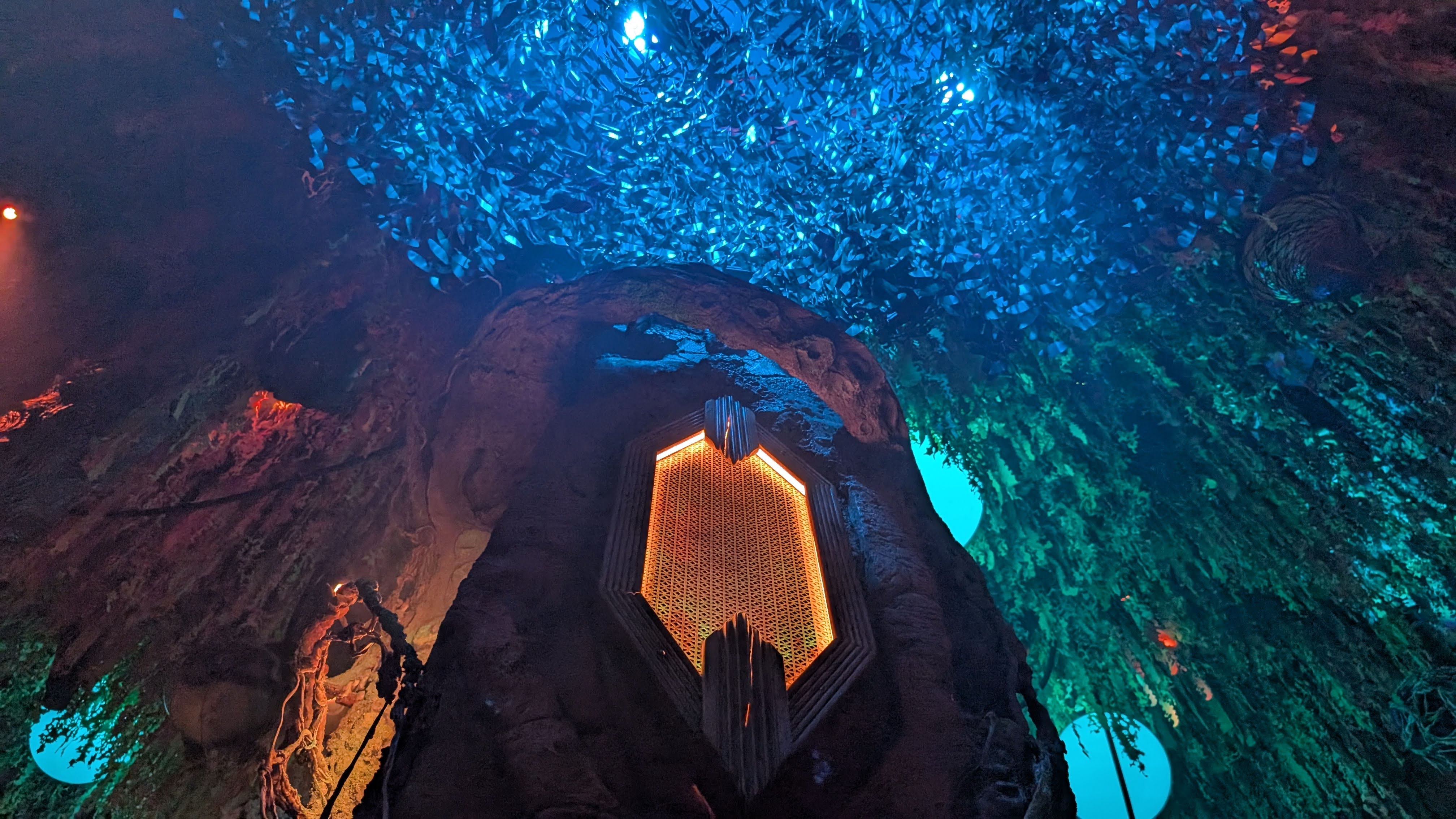 Meow Wolf Houston forest interactive sound tree leaves Meow Wolf Houston forest interactive sound tree leaves