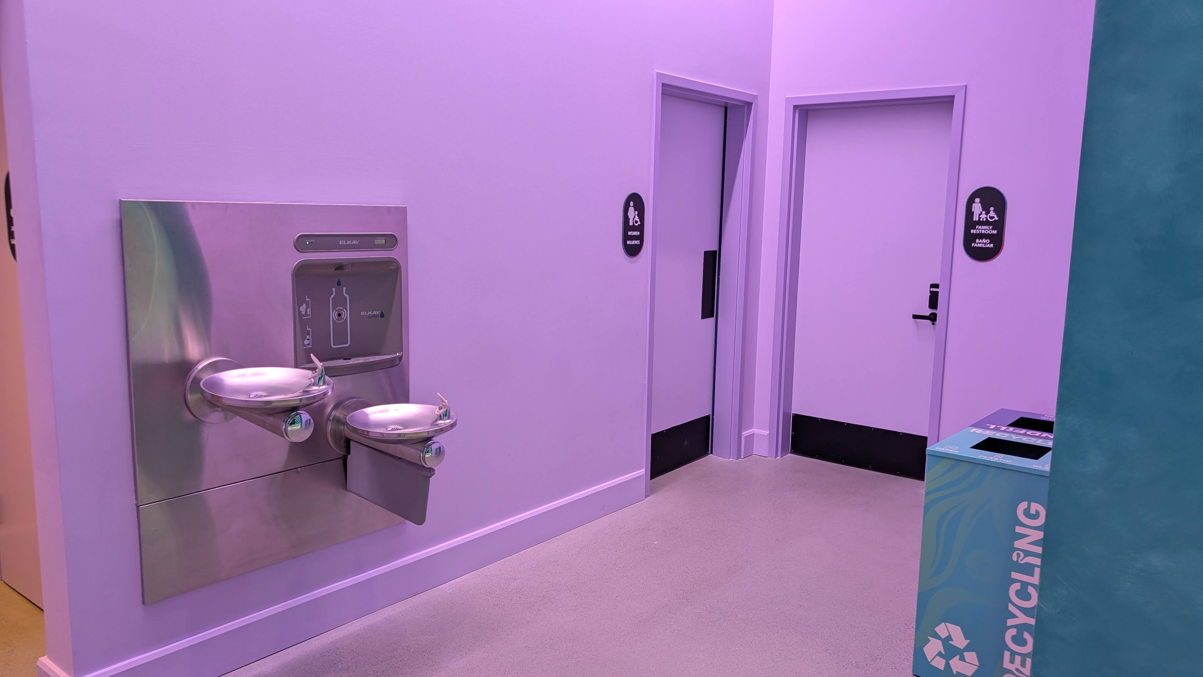 Meow Wolf Houston lobby restrooms Meow Wolf Houston lobby restrooms