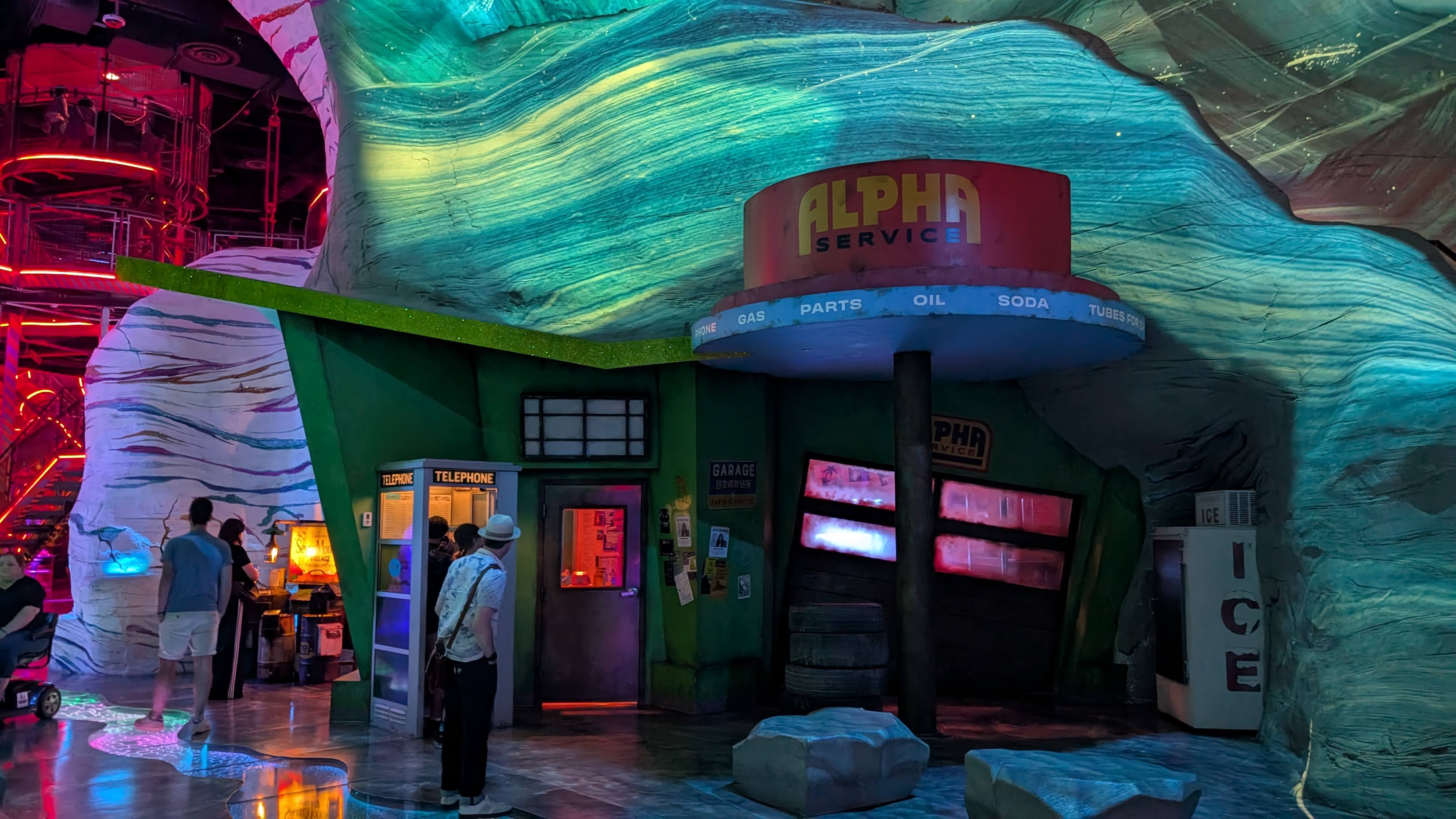 Meow Wolf Las Vegas Omega Mart Seven Monolith Village garage Meow Wolf Las Vegas Omega Mart Seven Monolith Village garage