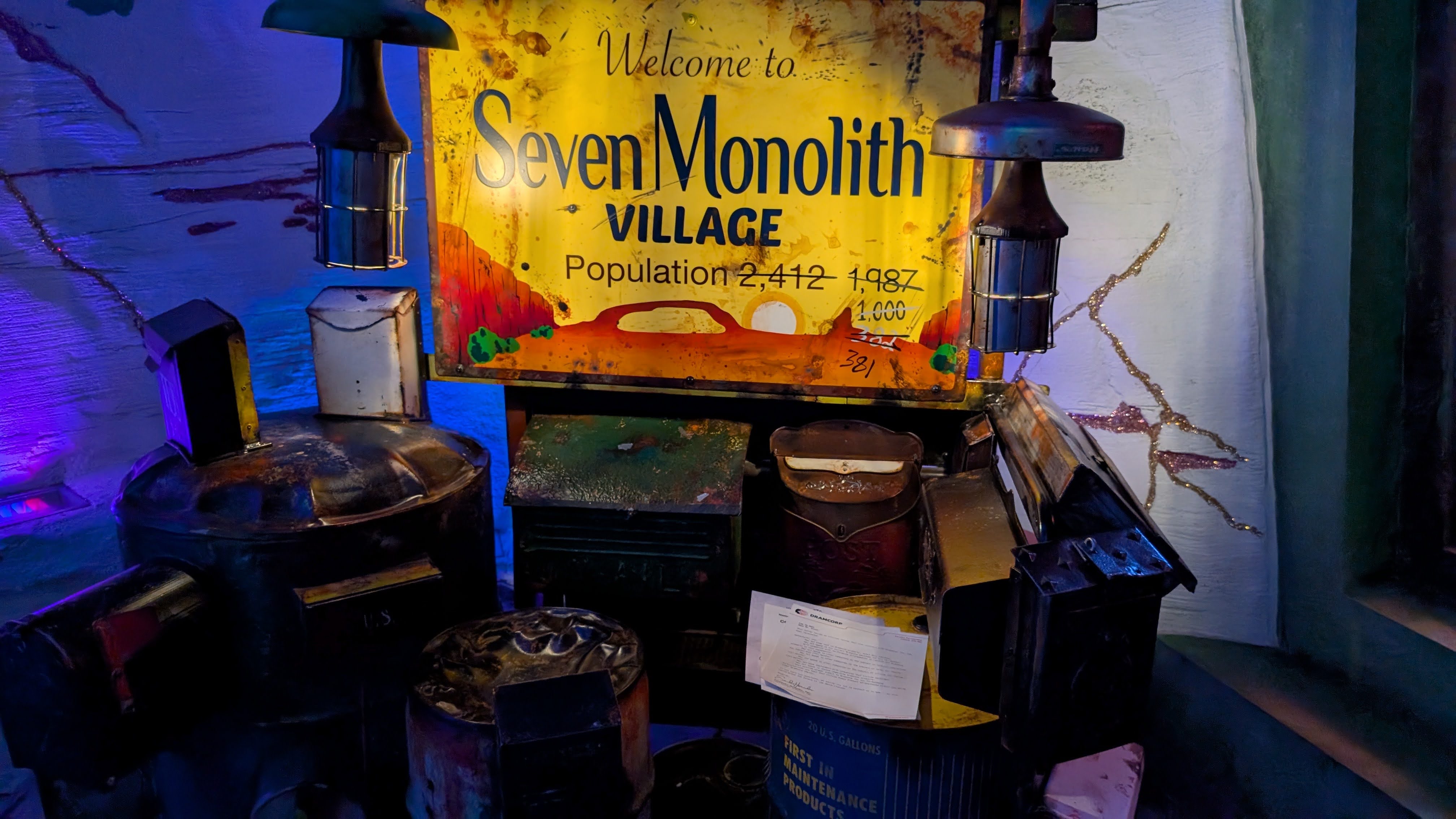 Meow Wolf Las Vegas Omega Mart Seven Monolith Village mailboxes Meow Wolf Las Vegas Omega Mart Seven Monolith Village mailboxes