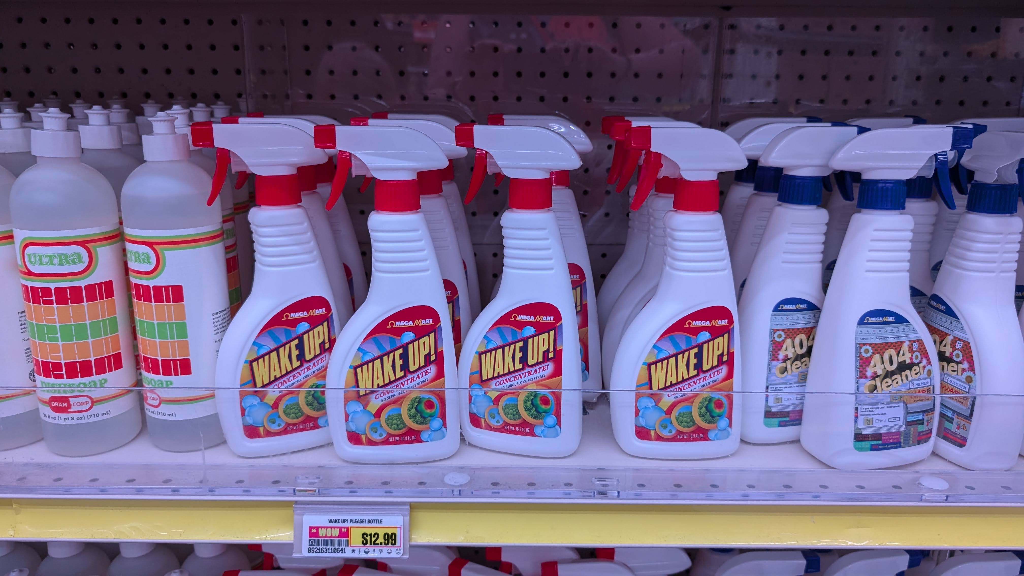 Meow Wolf Las Vegas Omega Mart Wake Up spray Meow Wolf Las Vegas Omega Mart Wake Up spray