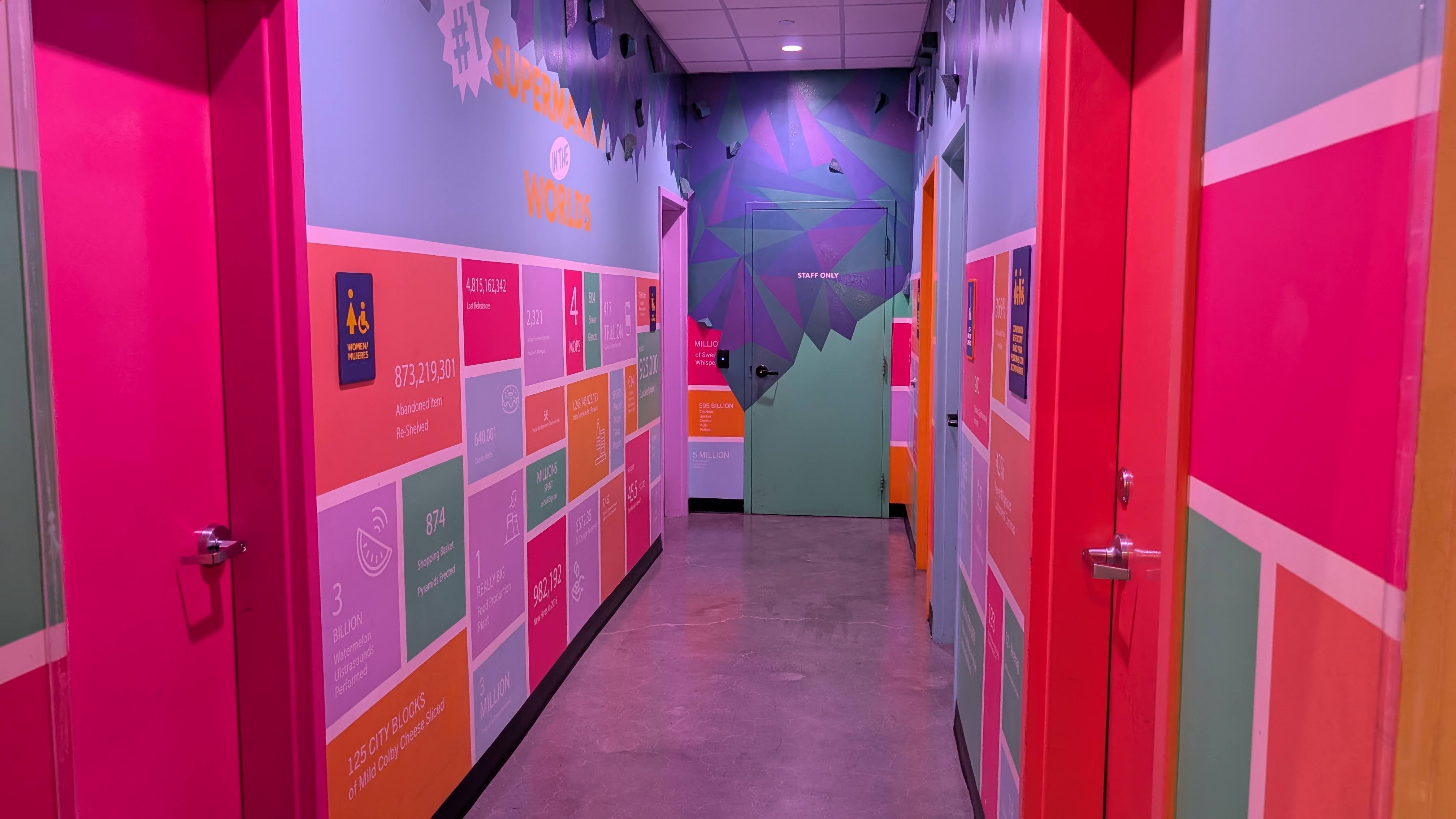 Meow Wolf Las Vegas Omega Mart break room restrooms Meow Wolf Las Vegas Omega Mart break room restrooms