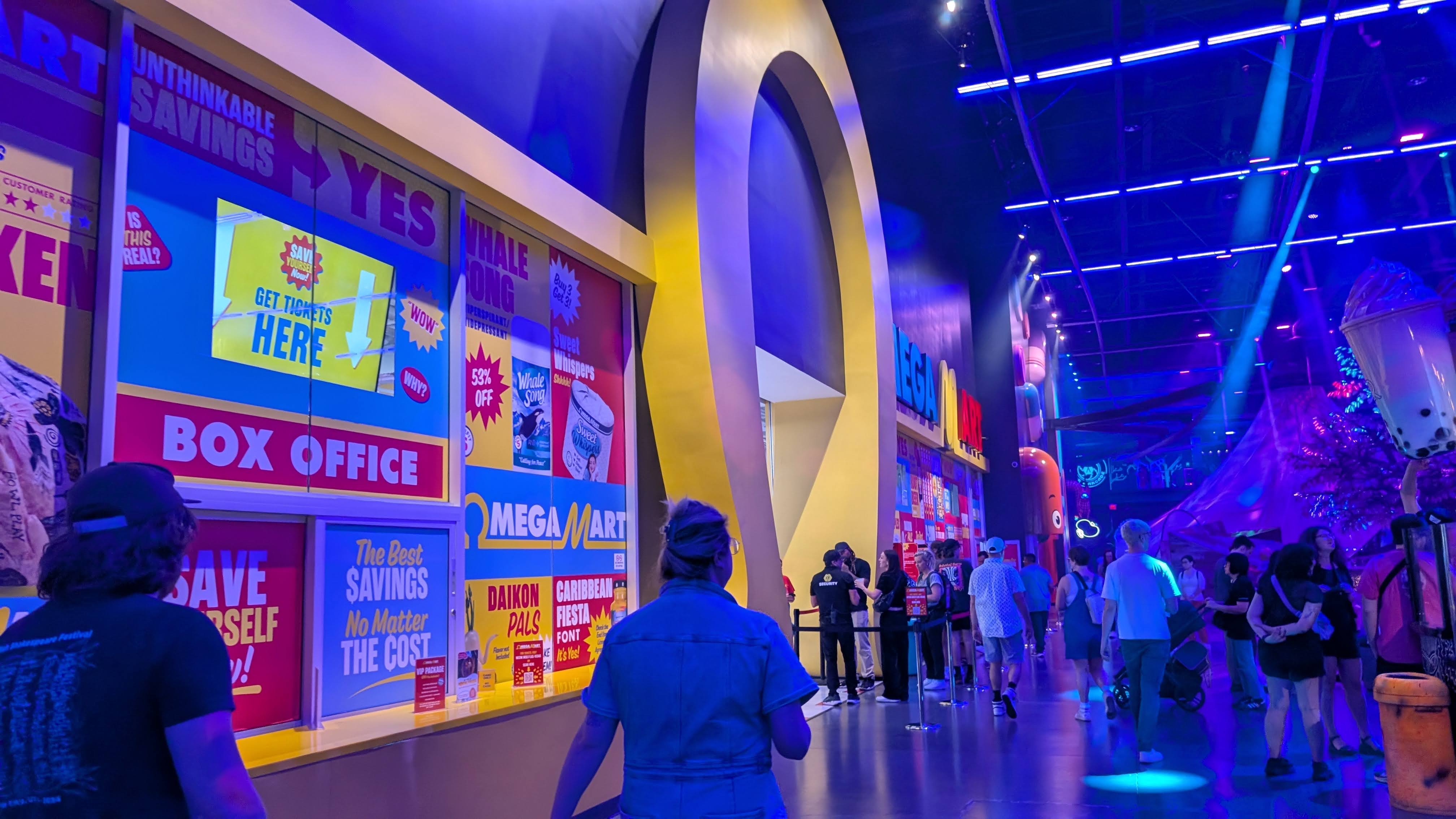 Meow Wolf Las Vegas Omega Mart entrance inside Area 15 Meow Wolf Las Vegas Omega Mart entrance inside Area 15