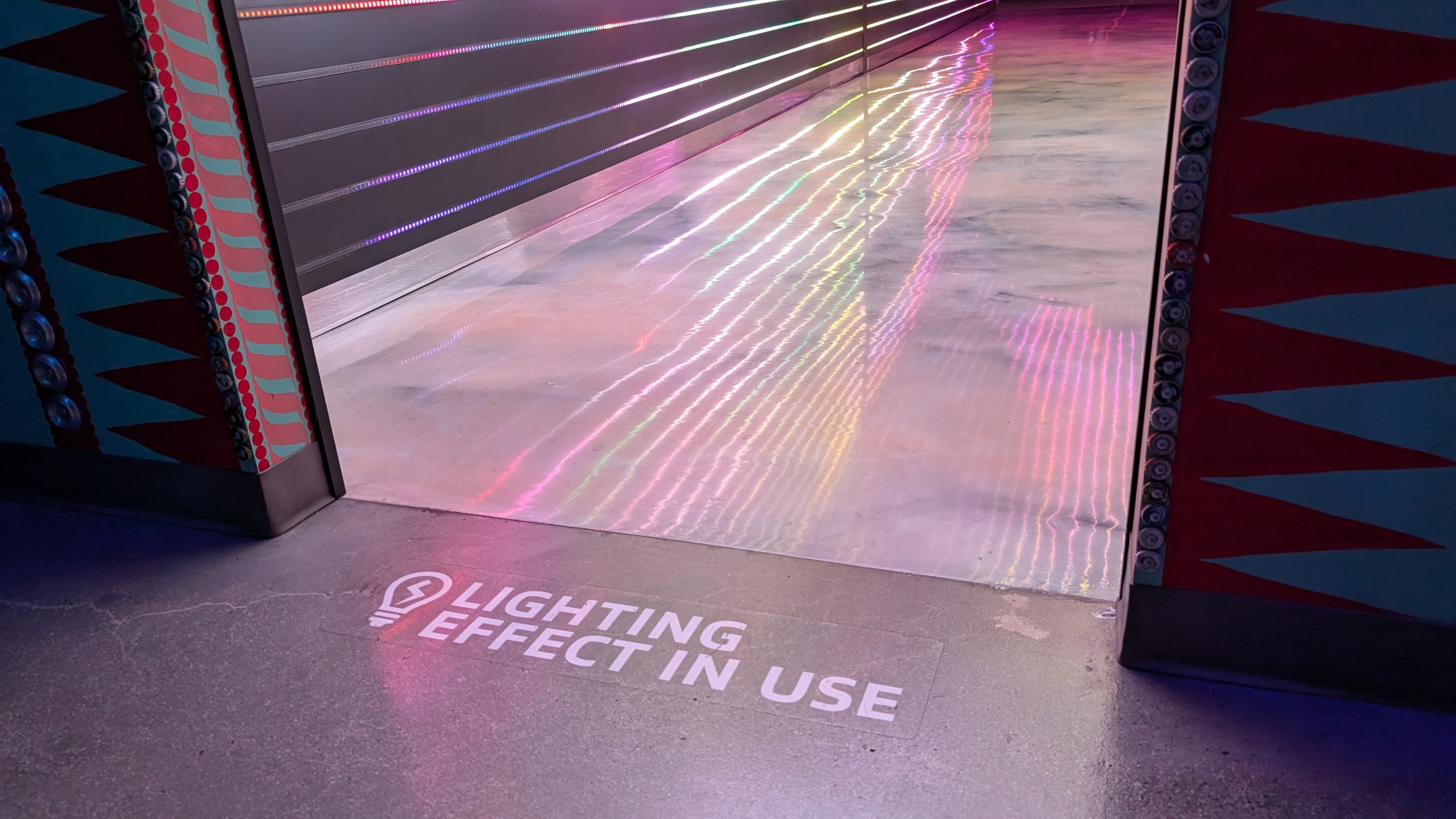 Meow Wolf Las Vegas Omega Mart lighting effect warning Meow Wolf Las Vegas Omega Mart lighting effect warning