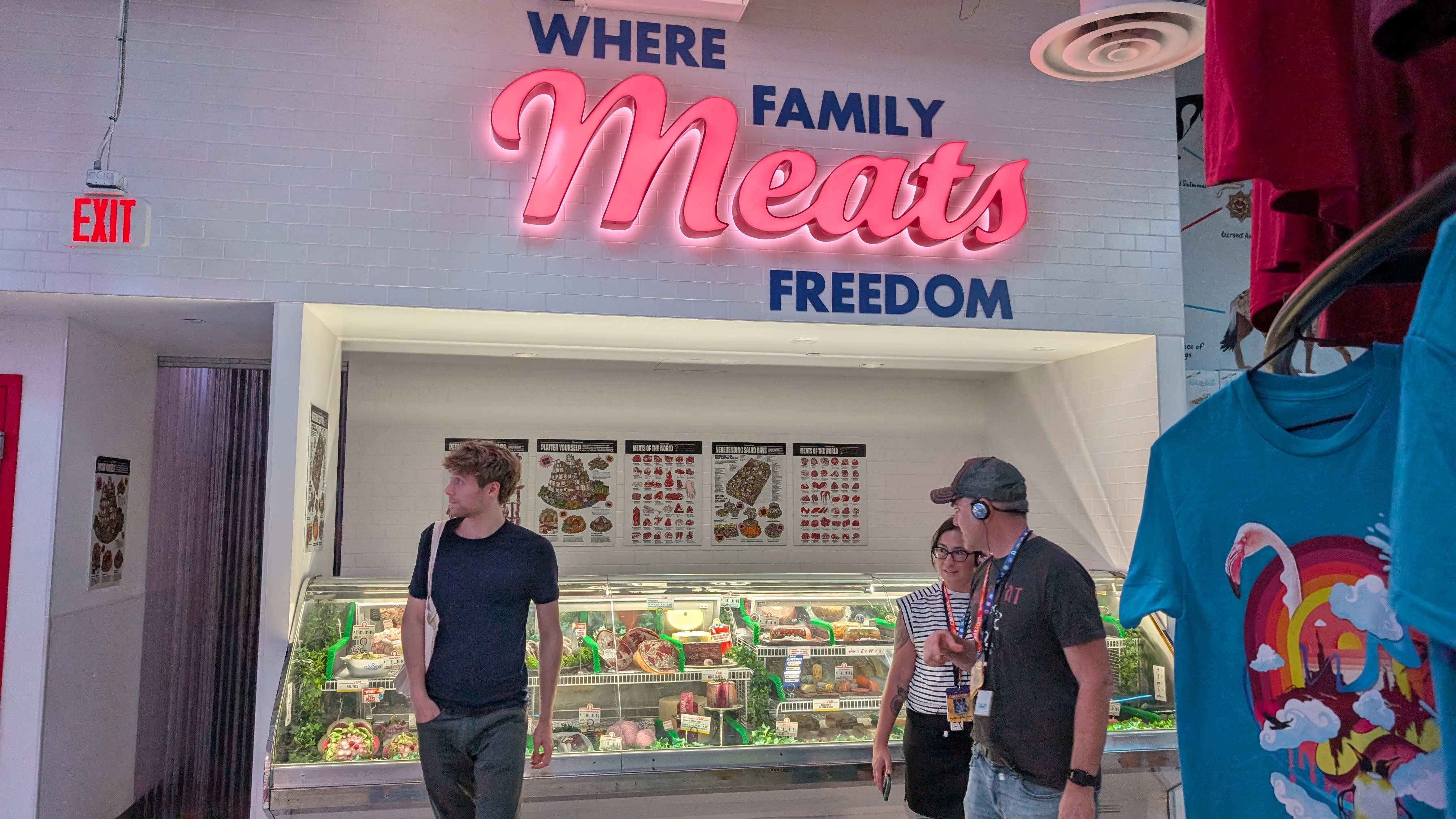 Meow Wolf Las Vegas Omega Mart meat counter Meow Wolf Las Vegas Omega Mart meat counter