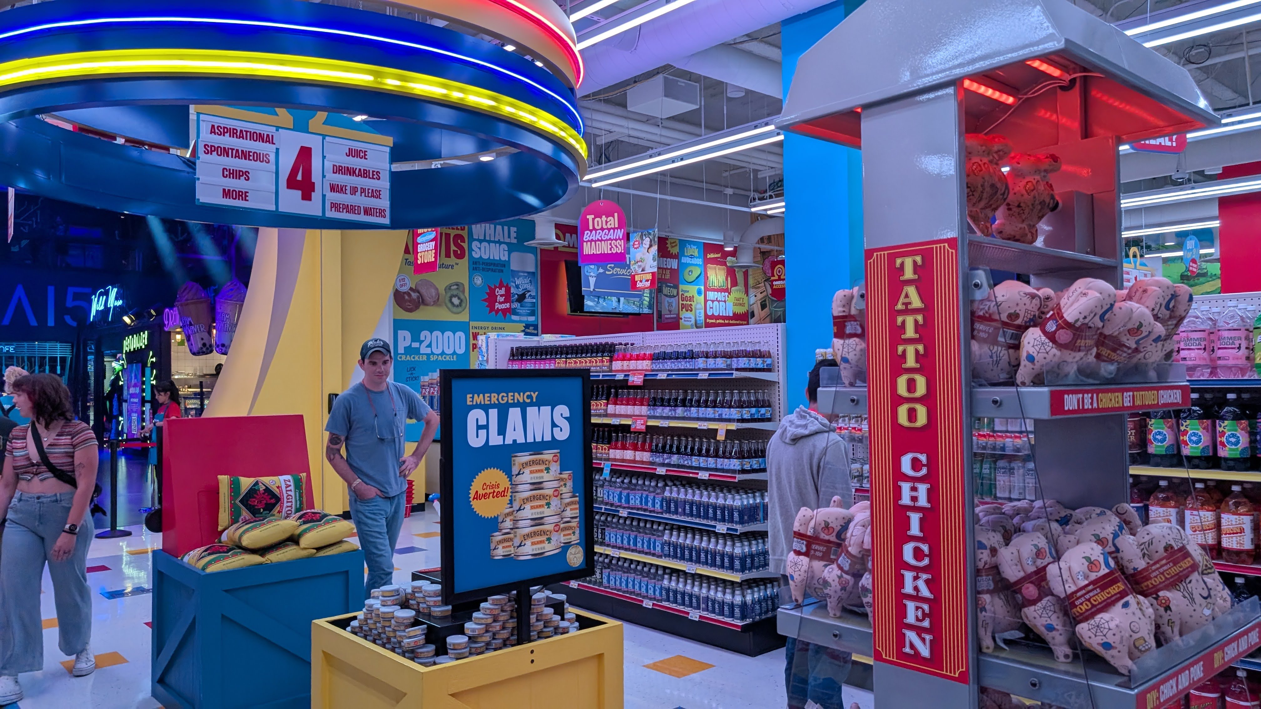 Meow Wolf Las Vegas Omega Mart unusual products Meow Wolf Las Vegas Omega Mart unusual products