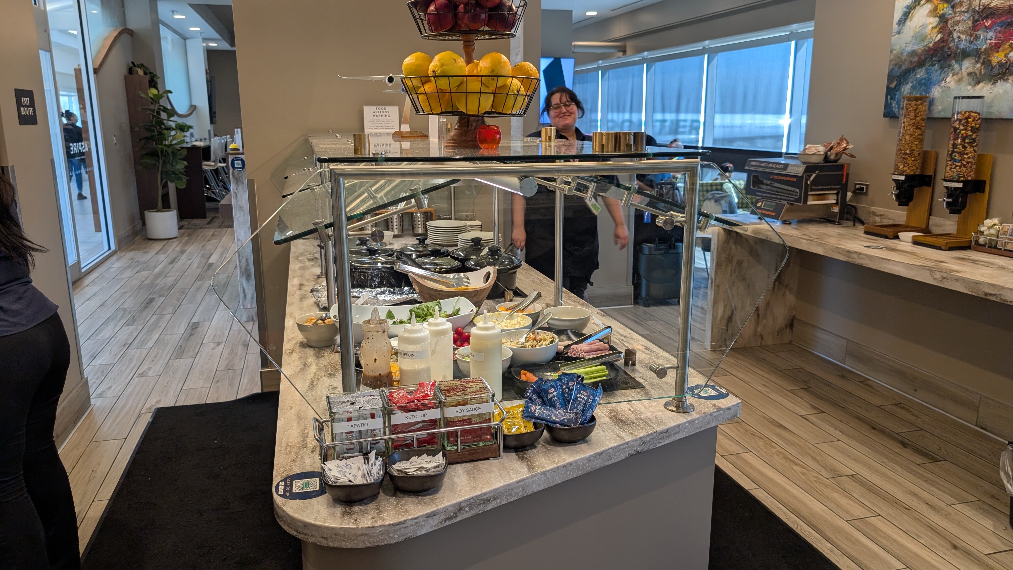 ONT Terminal 2 Aspire Lounge food and beverage buffet ONT Terminal 2 Aspire Lounge food and beverage buffet