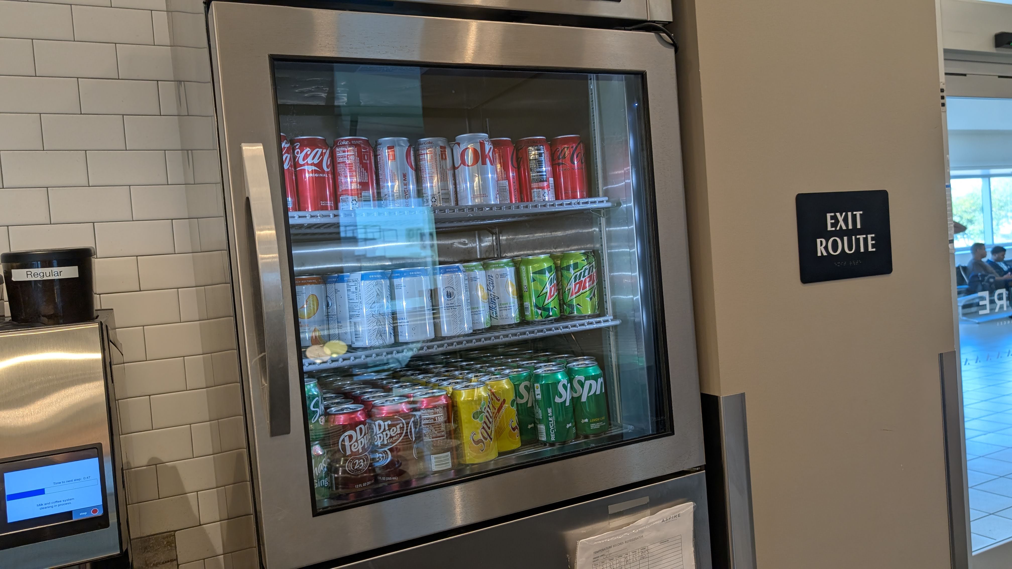ONT Terminal 2 Aspire Lounge food and beverage drink cooler ONT Terminal 2 Aspire Lounge food and beverage drink cooler