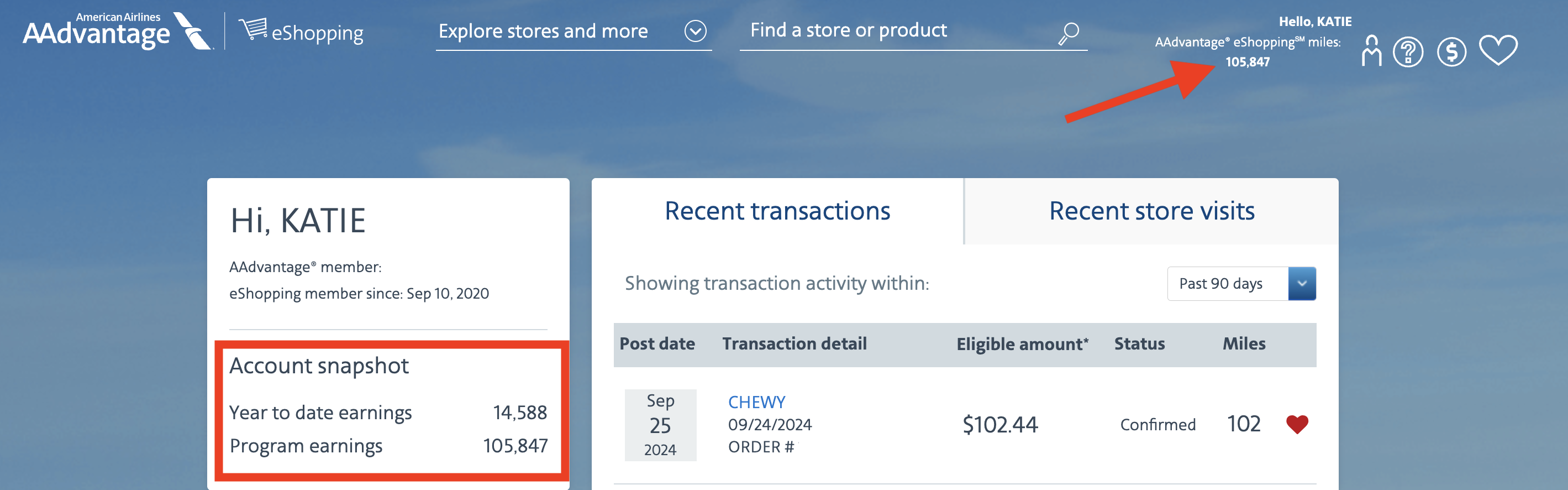 Over 100000 miles through American Airlines shopping Over 100000 miles through American Airlines shopping