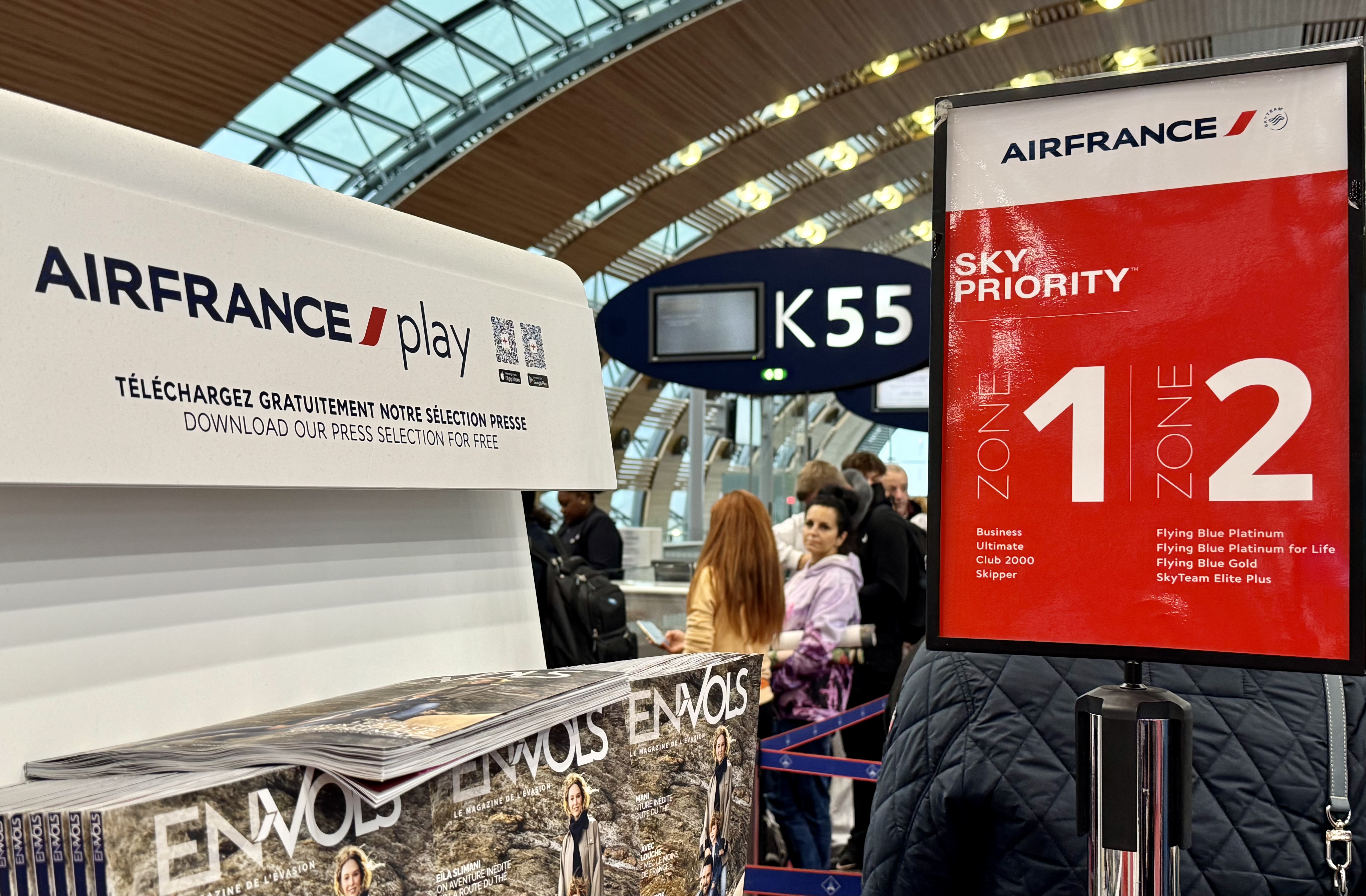 Paris CDG Air France boarding Paris CDG Air France boarding