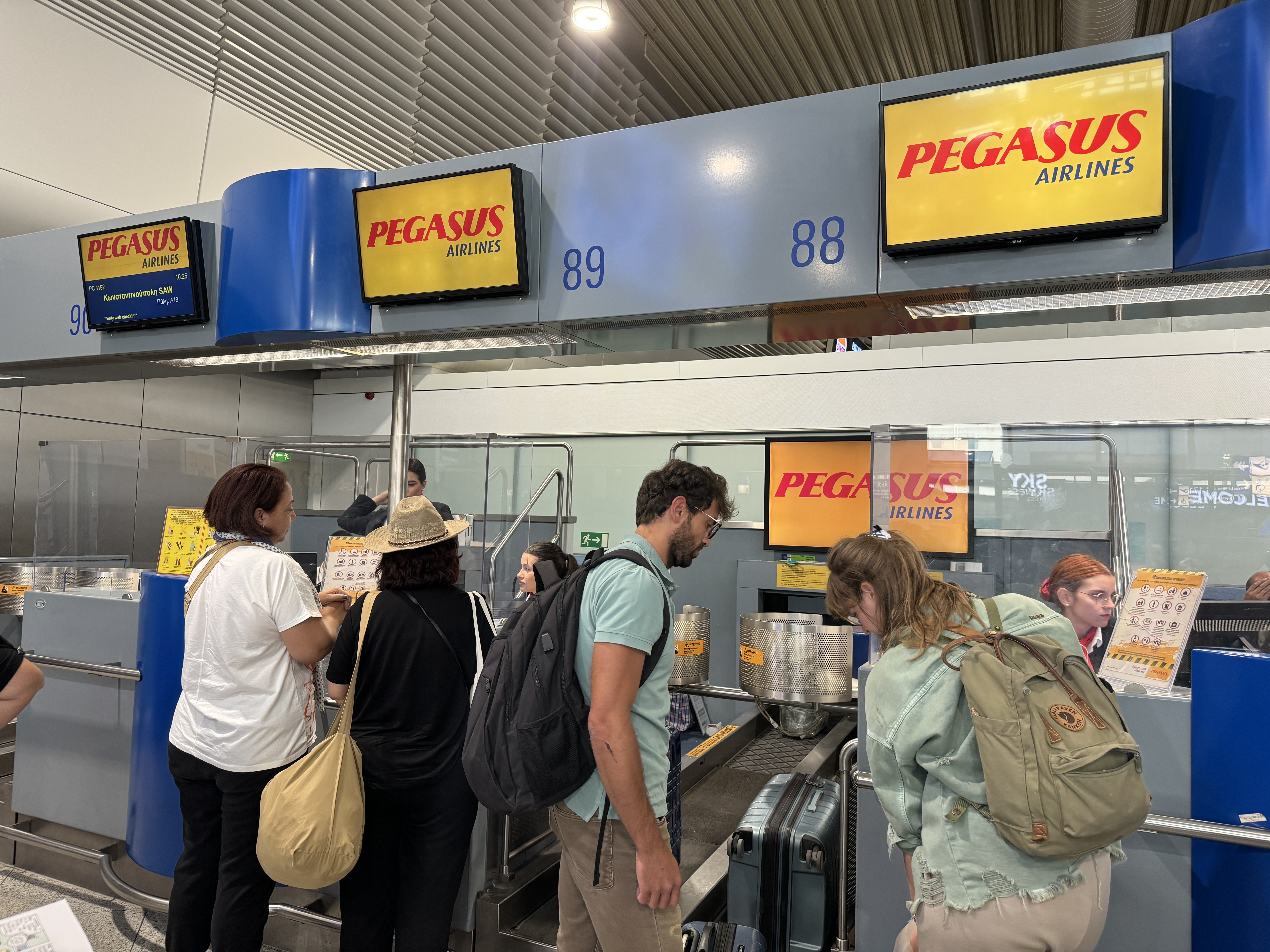 Pegasus ATH SAW check in counter Pegasus ATH SAW check in counter