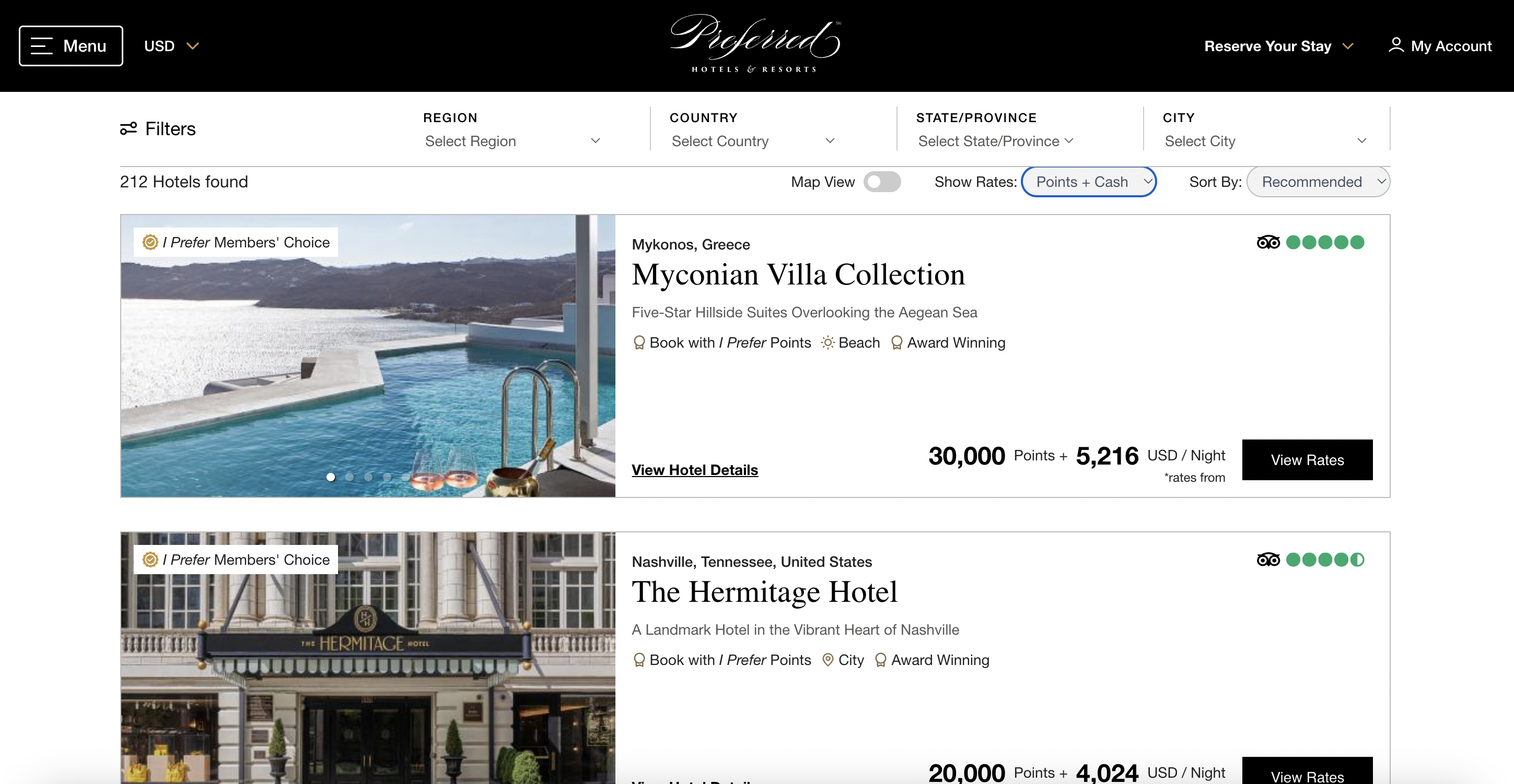 Preferred Hotels Points Plus Cash Results