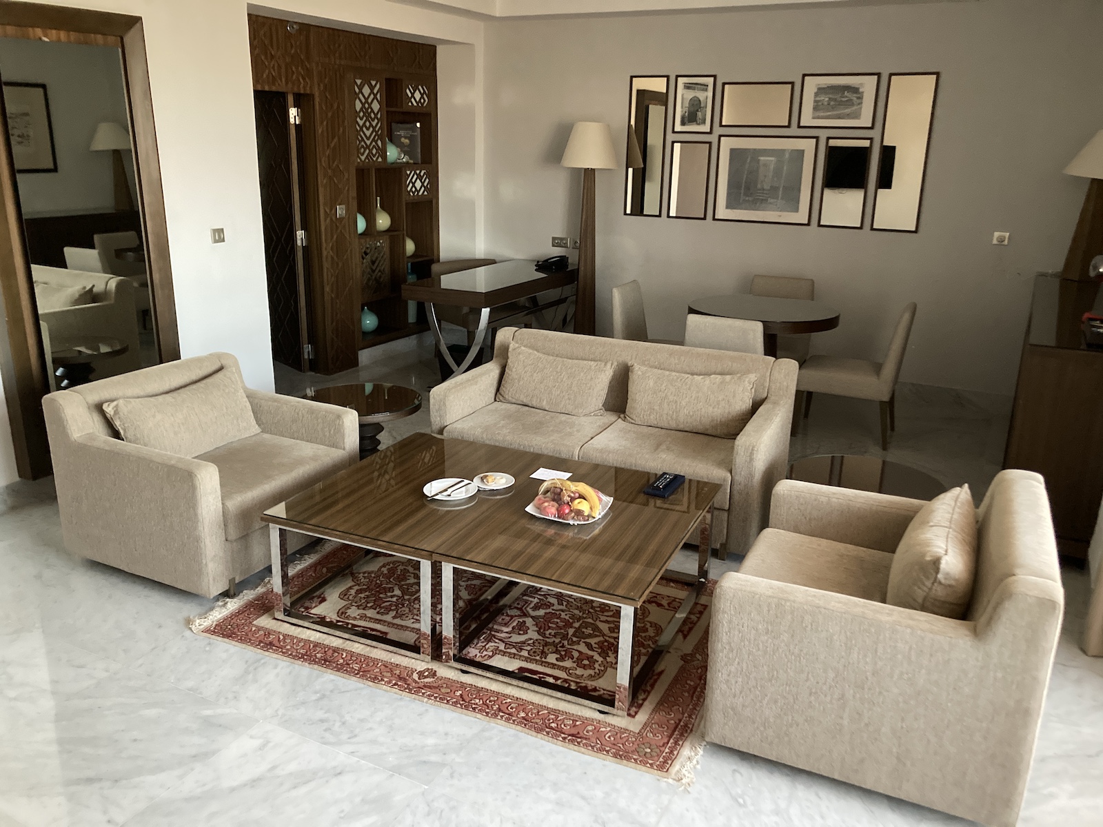 Sheraton Tunis Hotel junior suite living room