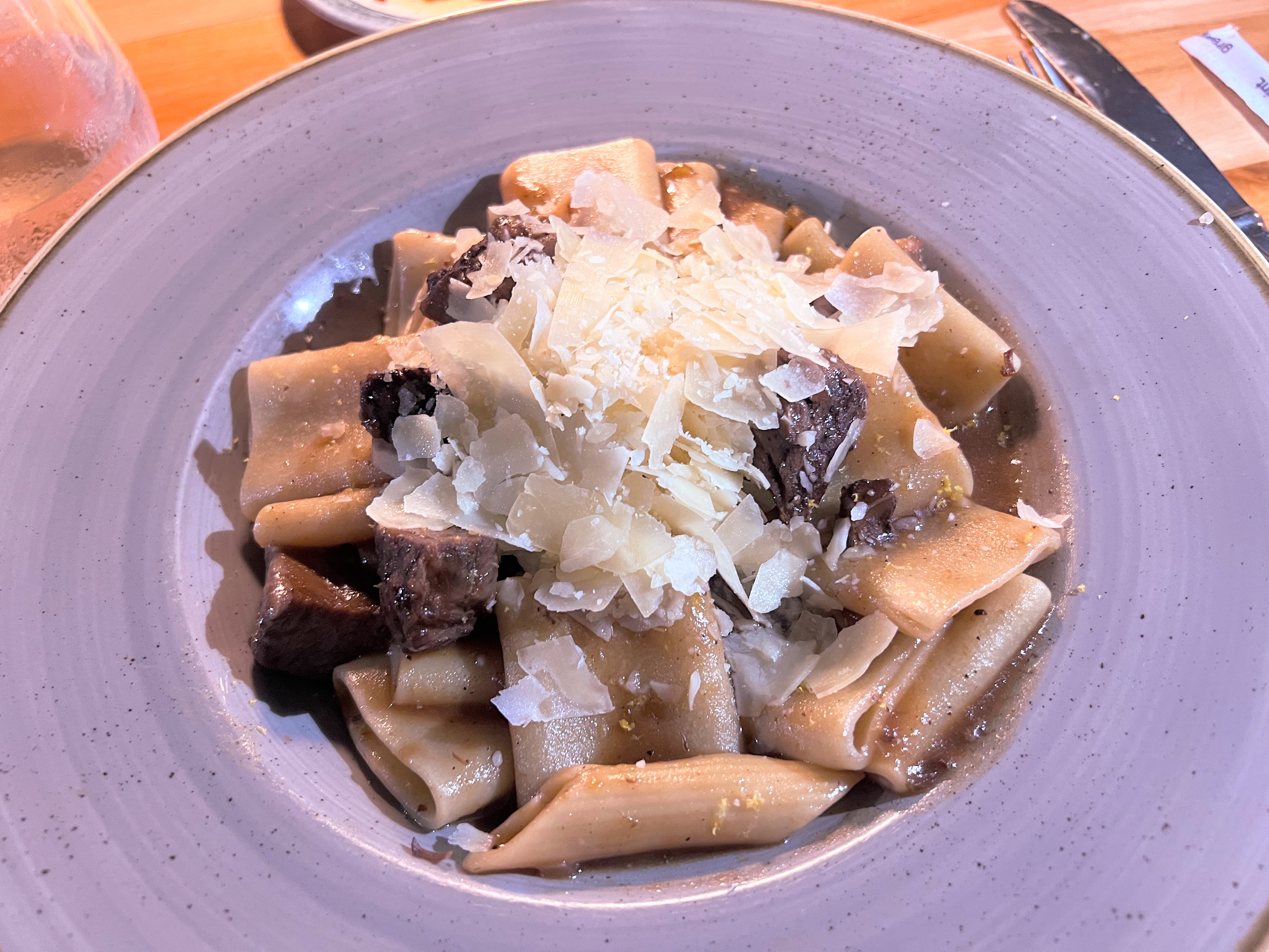 Short Rib Pasta at Mercat in Aruba Short Rib Pasta at Mercat in Aruba