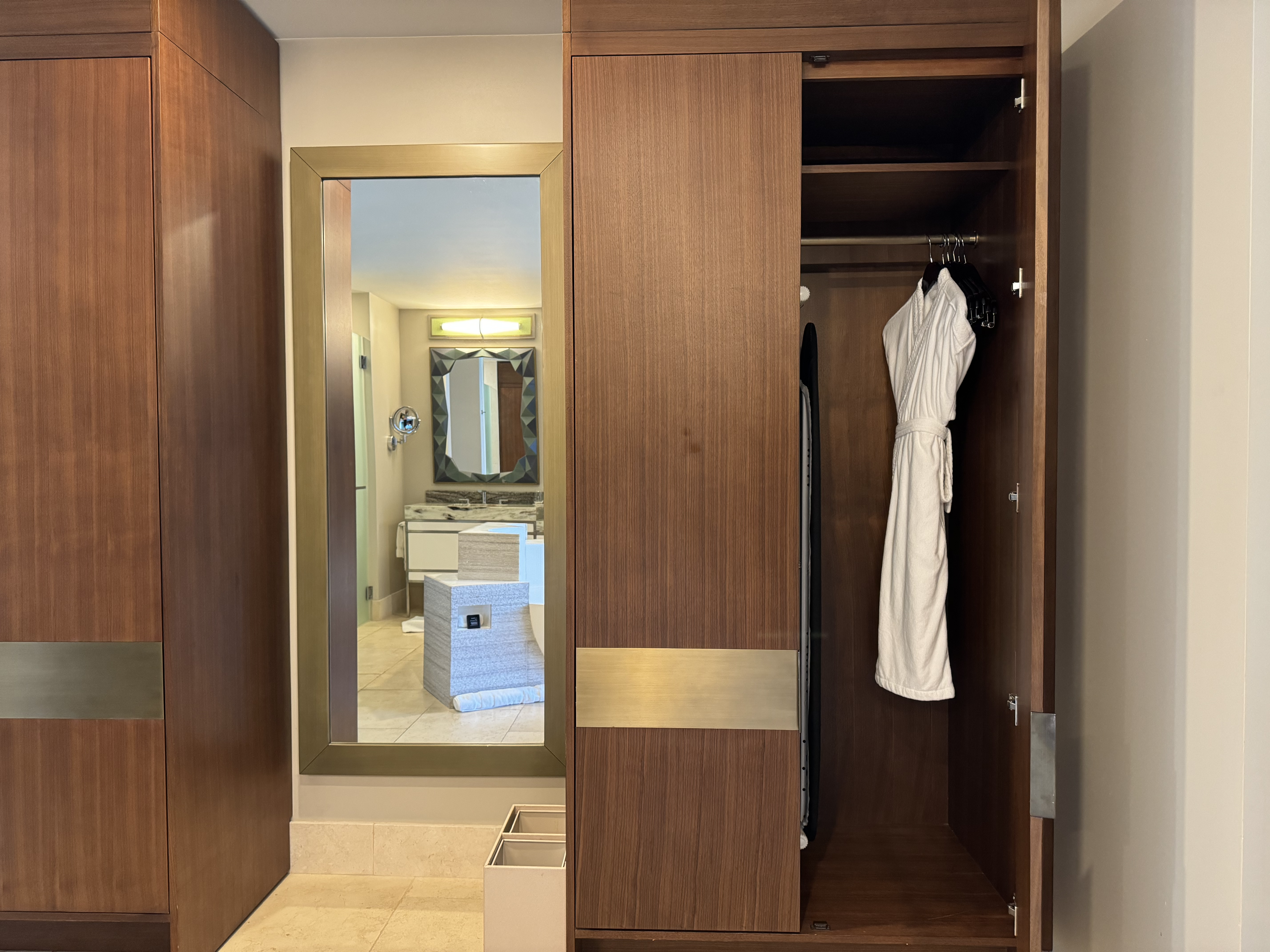St Regis Bermuda bathroom closets 1 open