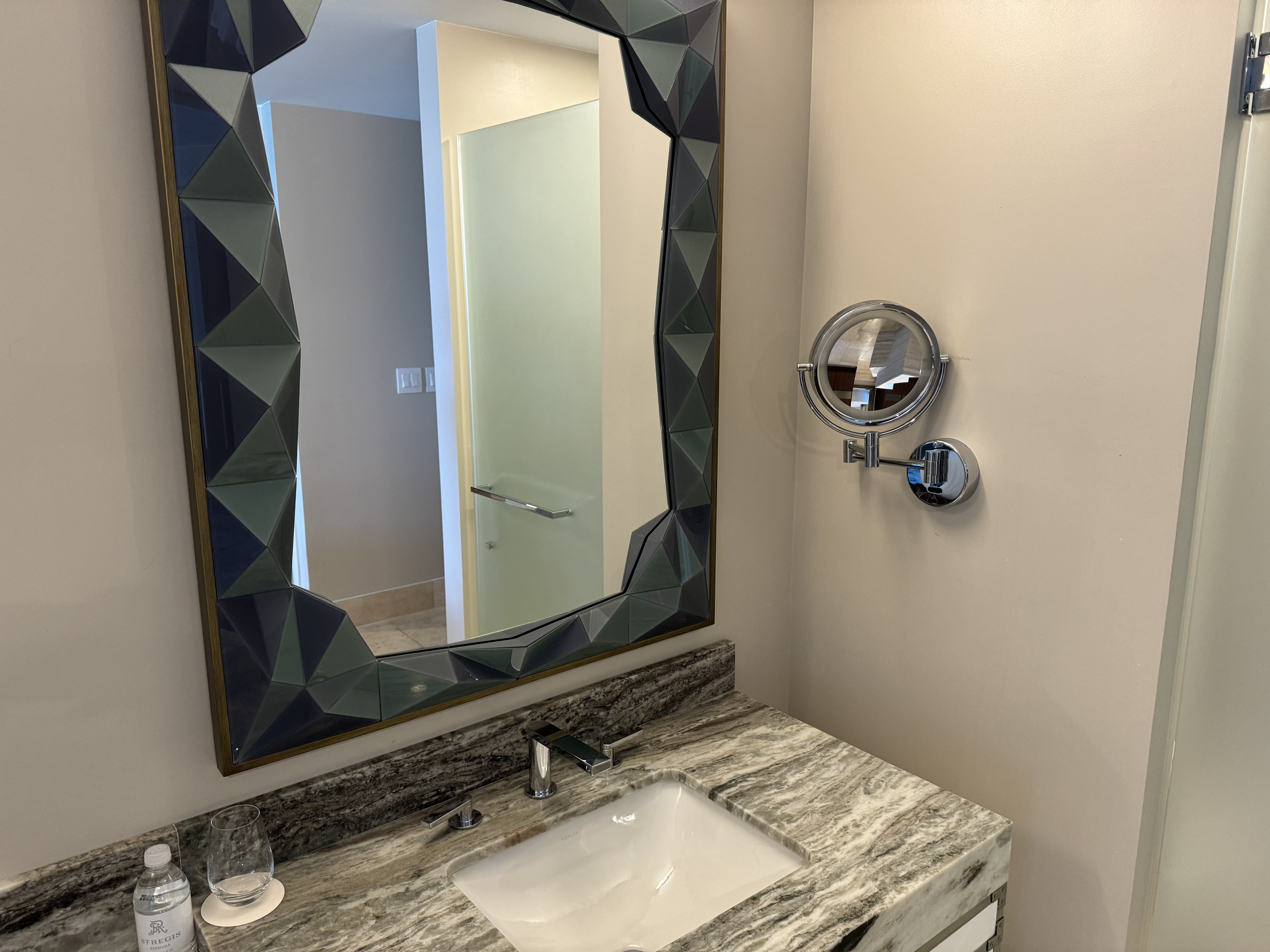 St Regis Bermuda bathroom sink mirror makeup mirror