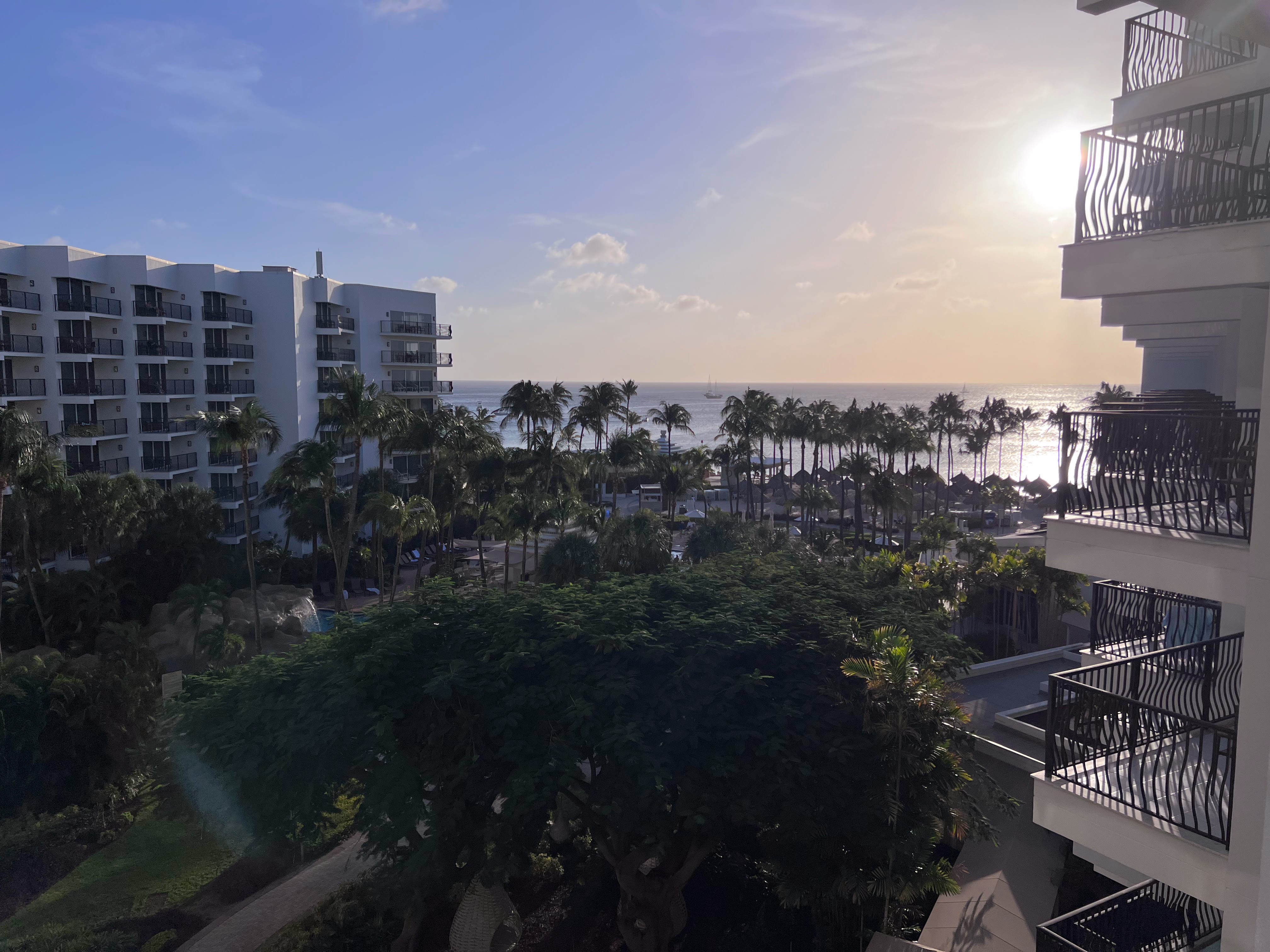 View from balcony at Aruba Marriott Resort View from balcony at Aruba Marriott Resort