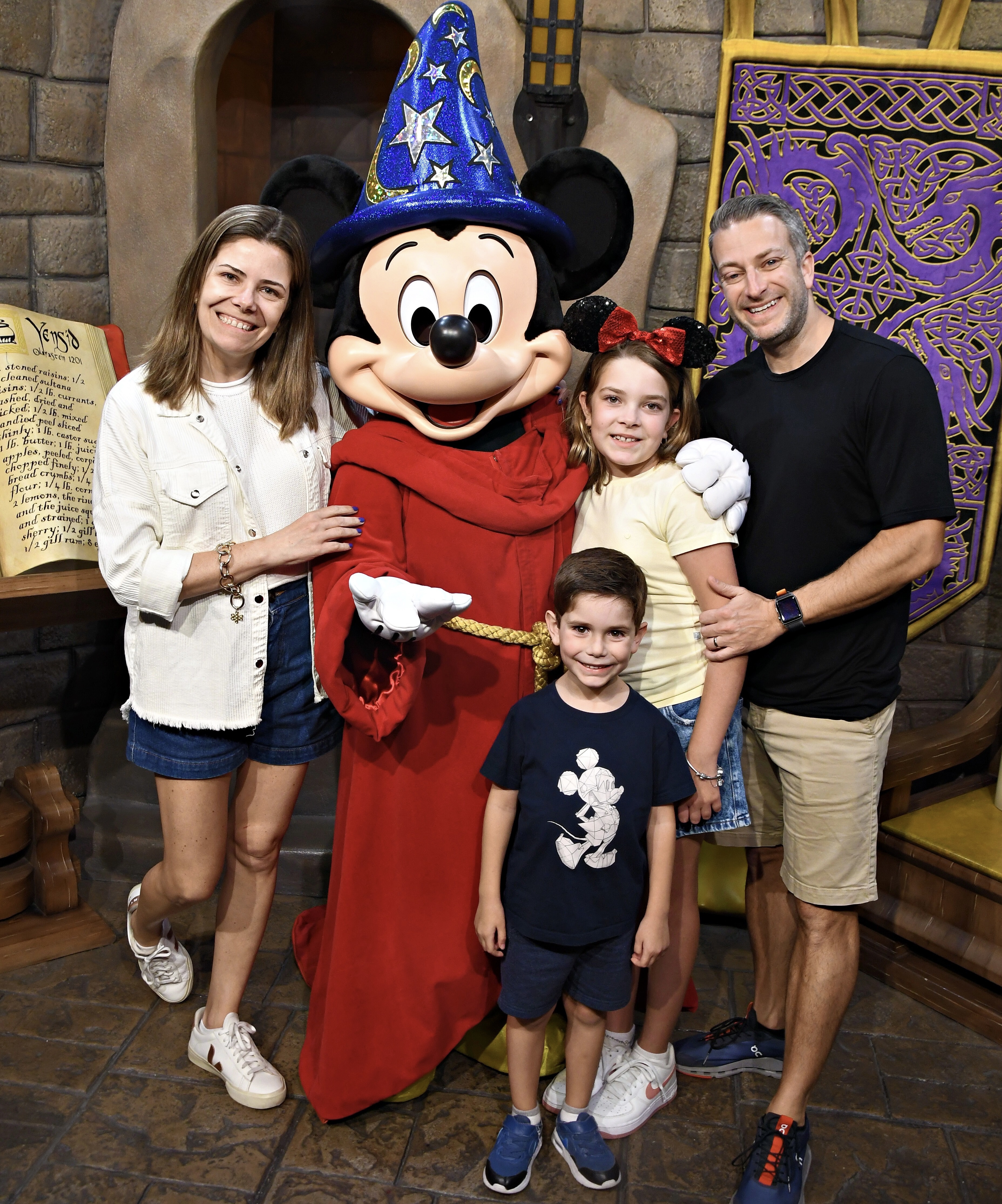 family with Mickey at Disney Magic Kingdom