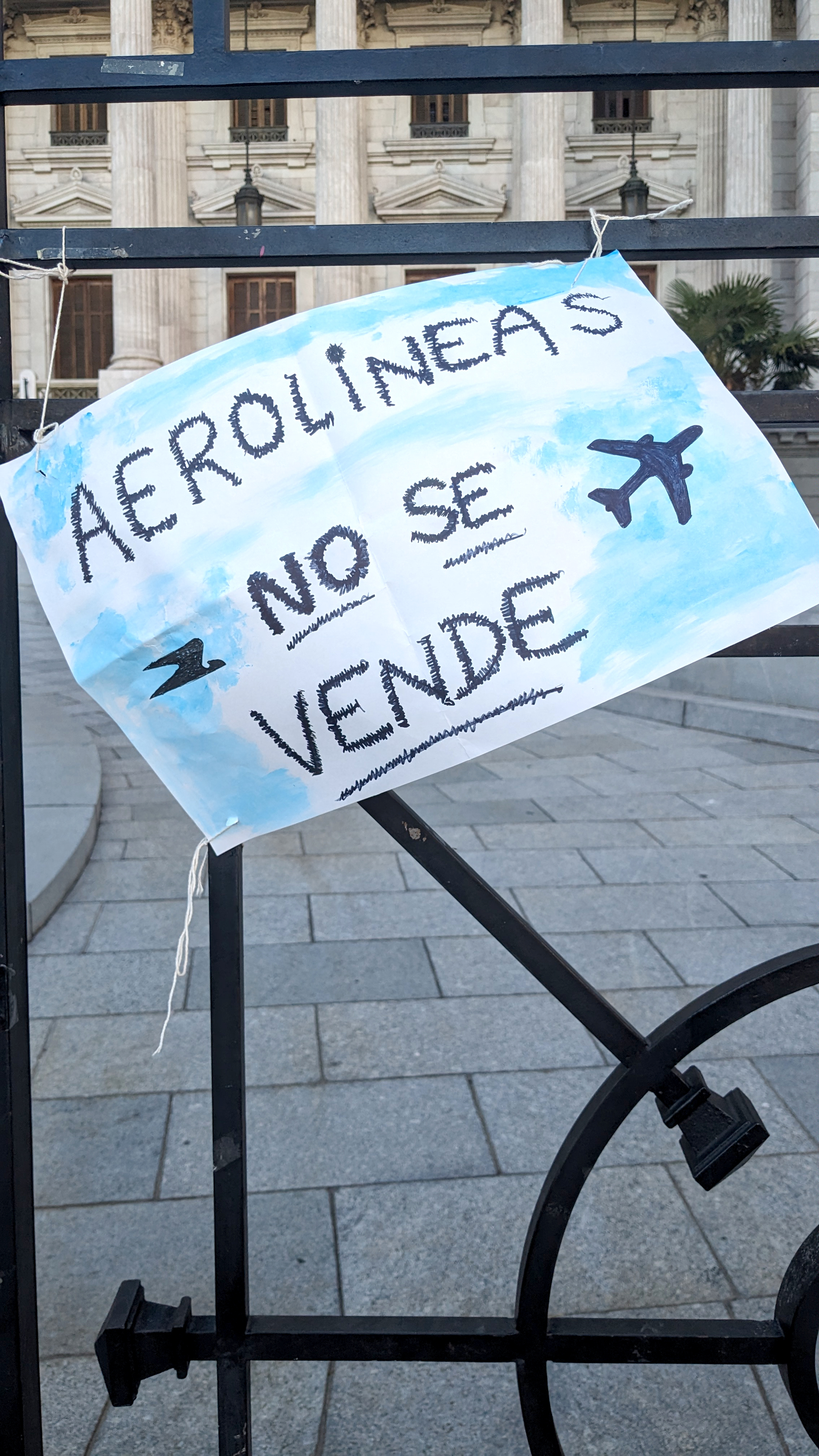 Aerolineas Argentinas Not for Sale Sign Buenos Aires Aerolineas Argentinas Not for Sale Sign Buenos Aires