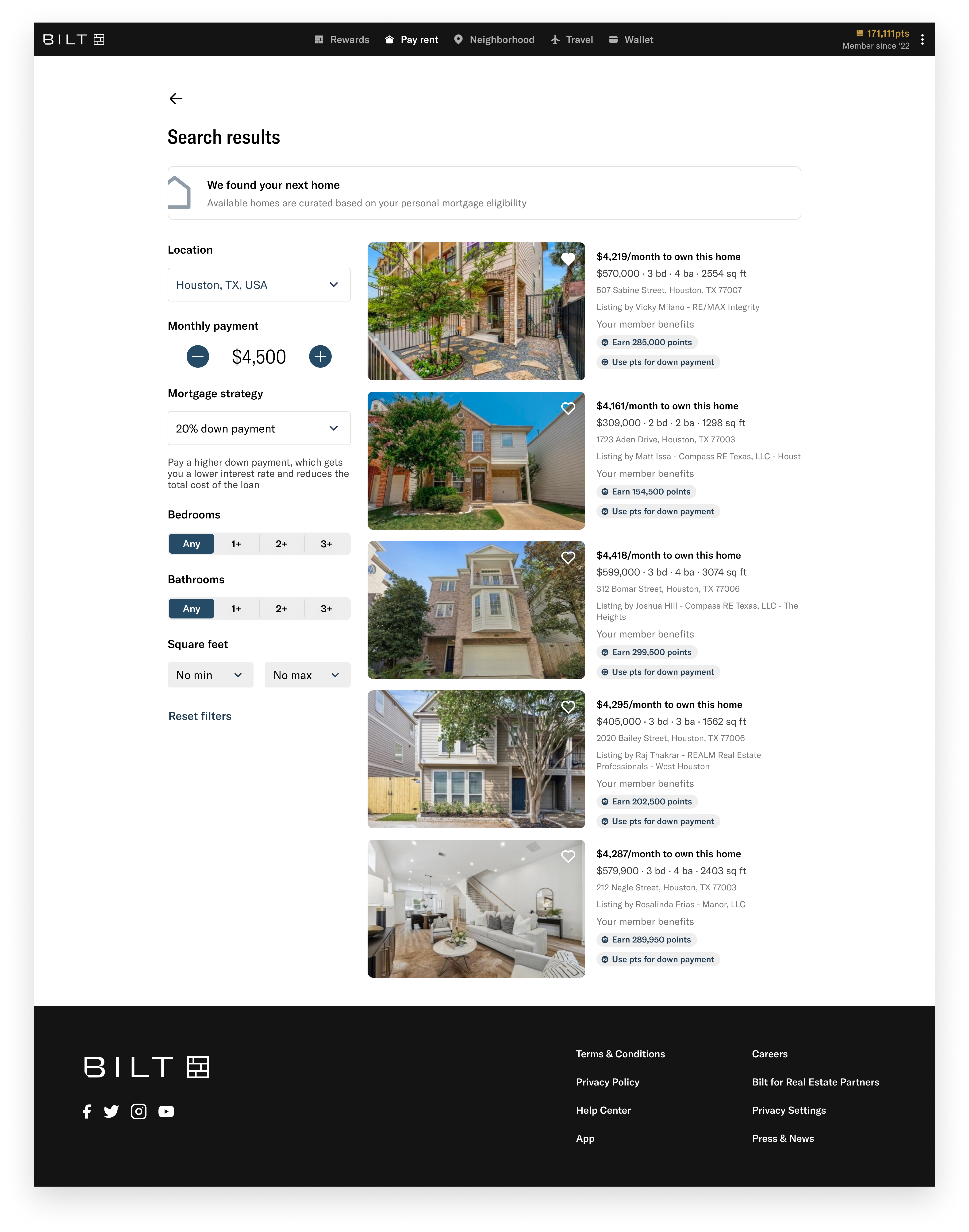 Bilt Rewards homebuying Listing results Bilt Rewards homebuying Listing results