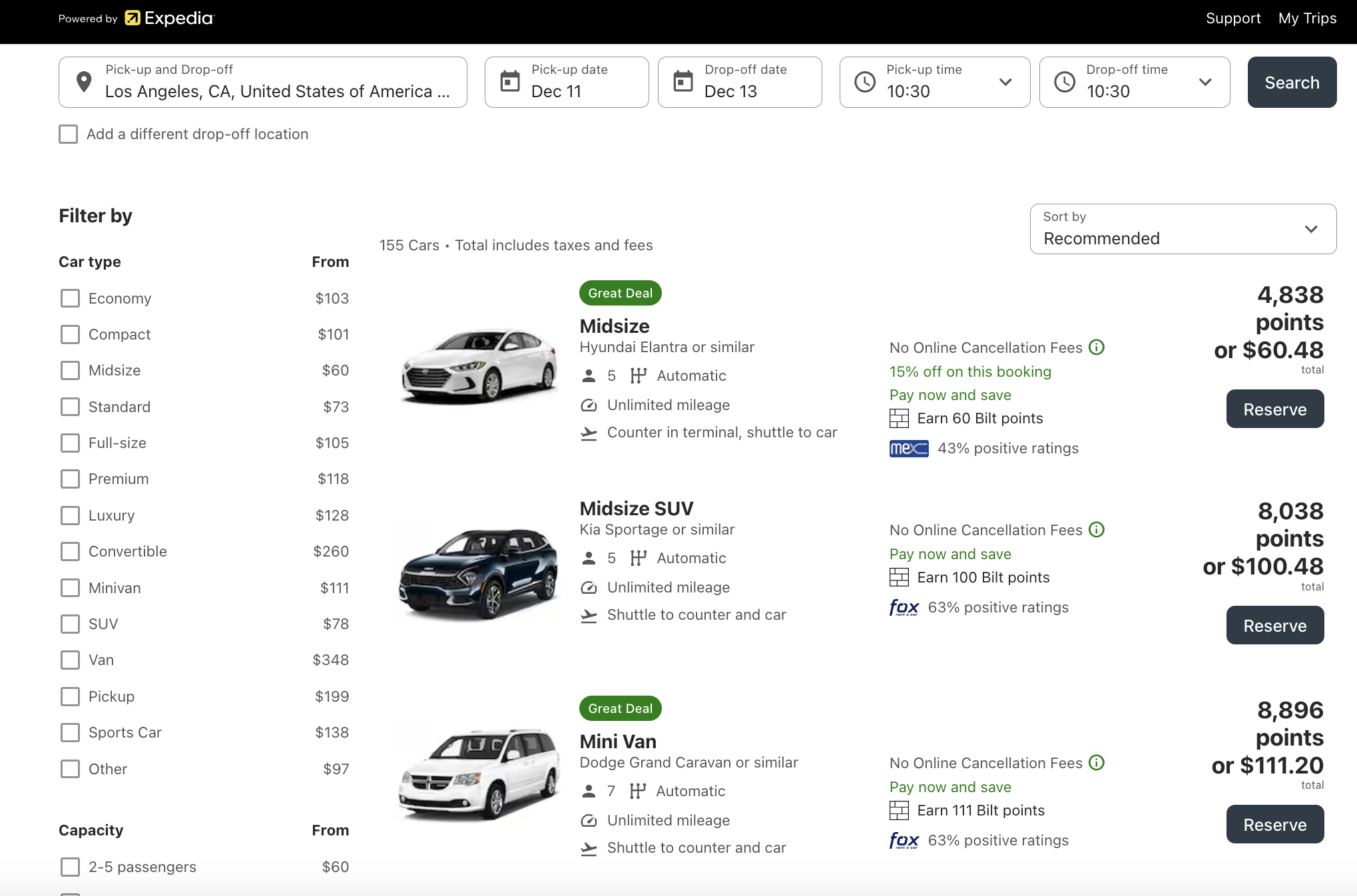 Bilt Travel Rental Car Options Bilt Travel Rental Car Options