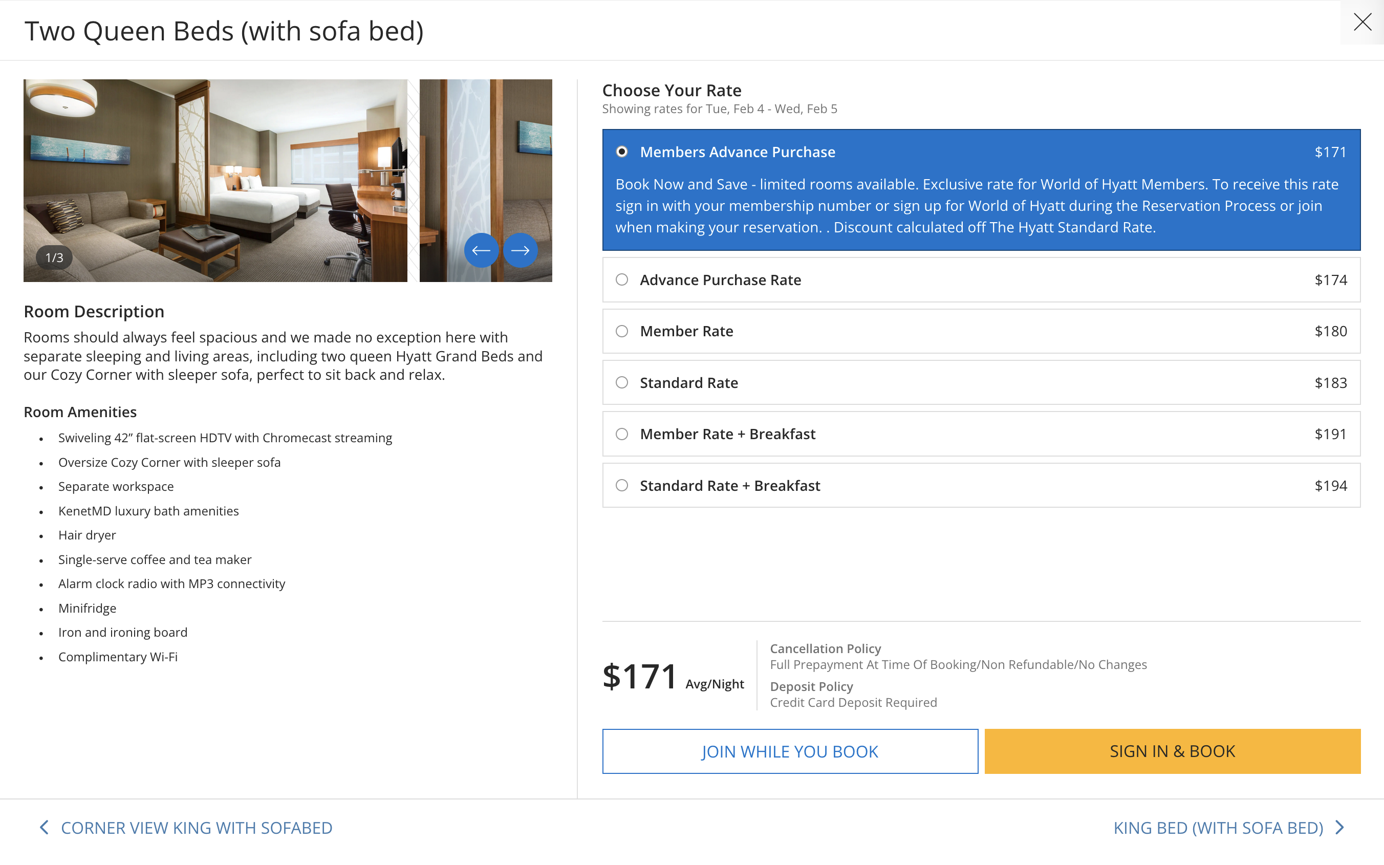 Booking rates with breakfast options Hyatt Place ChicagoDowntown The Loop Booking rates with breakfast options Hyatt Place ChicagoDowntown The Loop