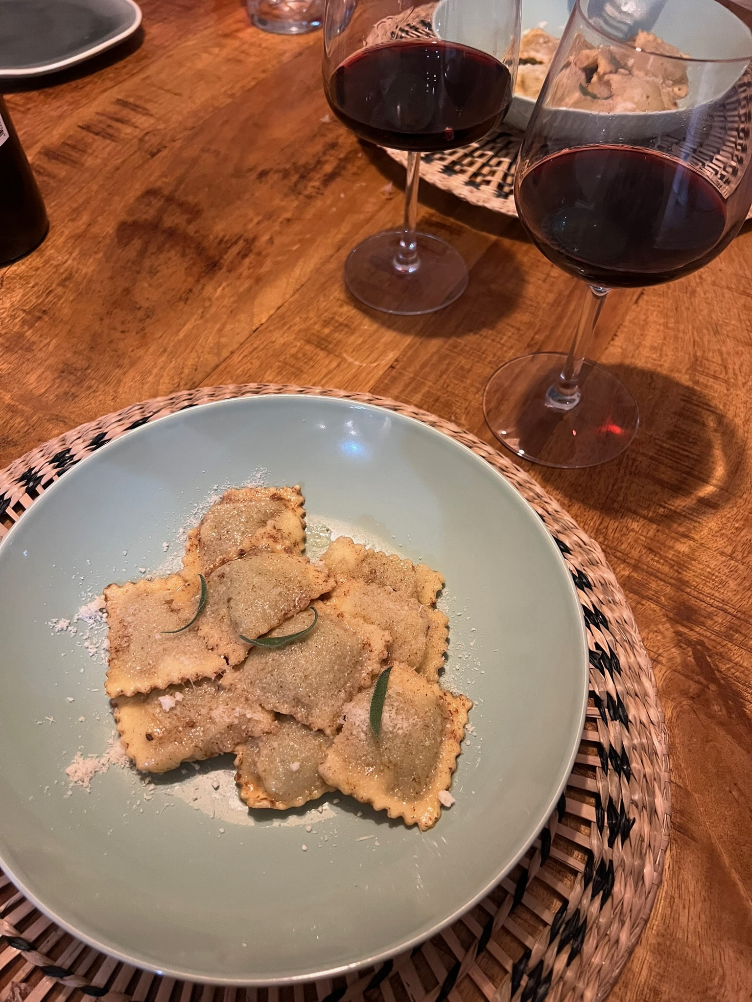 Browned butter ravioli prepared by a private chef in Ibiza Browned butter ravioli prepared by a private chef in Ibiza