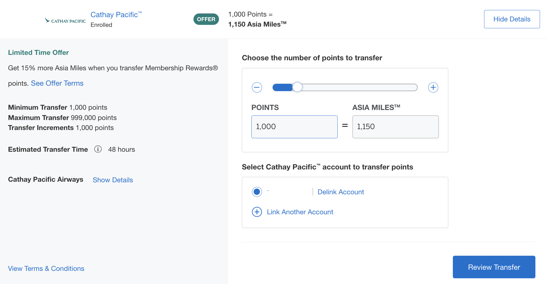 Cathay Pacific Amex transfer bonus November 2024 Cathay Pacific Amex transfer bonus November 2024