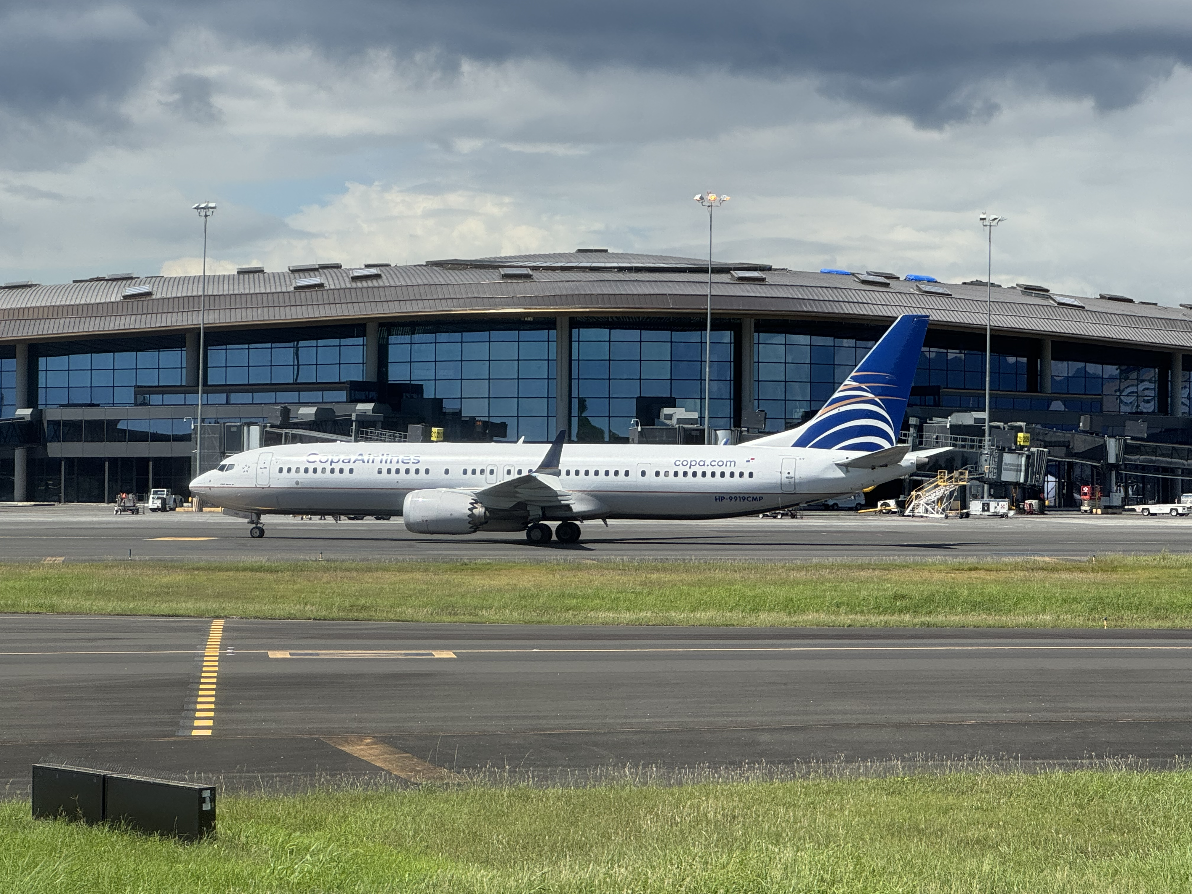 Copa Airlines plane and PTY terminal