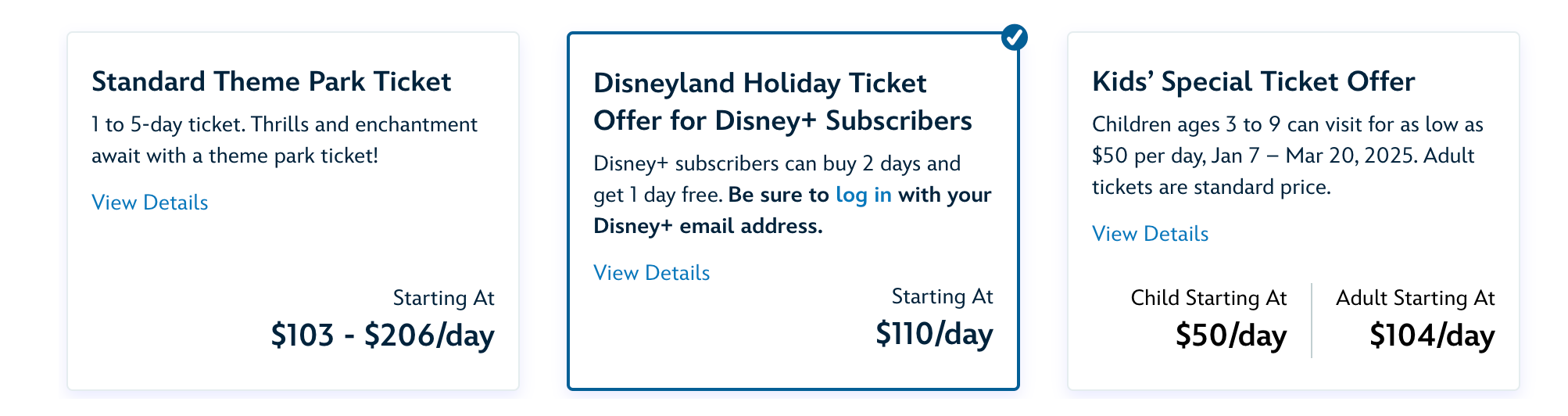 Disneyland Theme Park Tickets Holiday Offer Disneyland Theme Park Tickets Holiday Offer