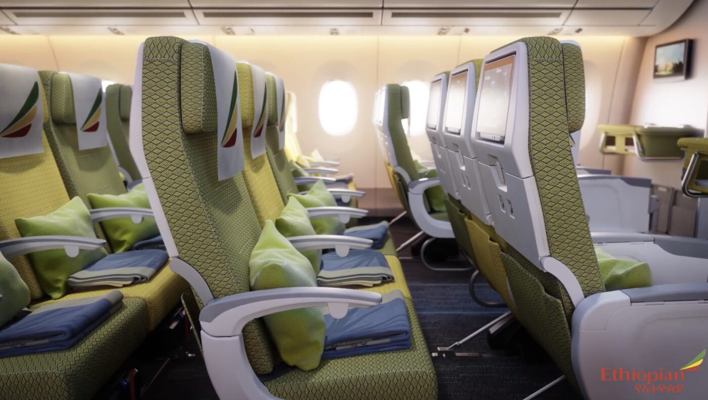 Ethiopian Airlines A350 1000 economy class seat Ethiopian Airlines A350 1000 economy class seat