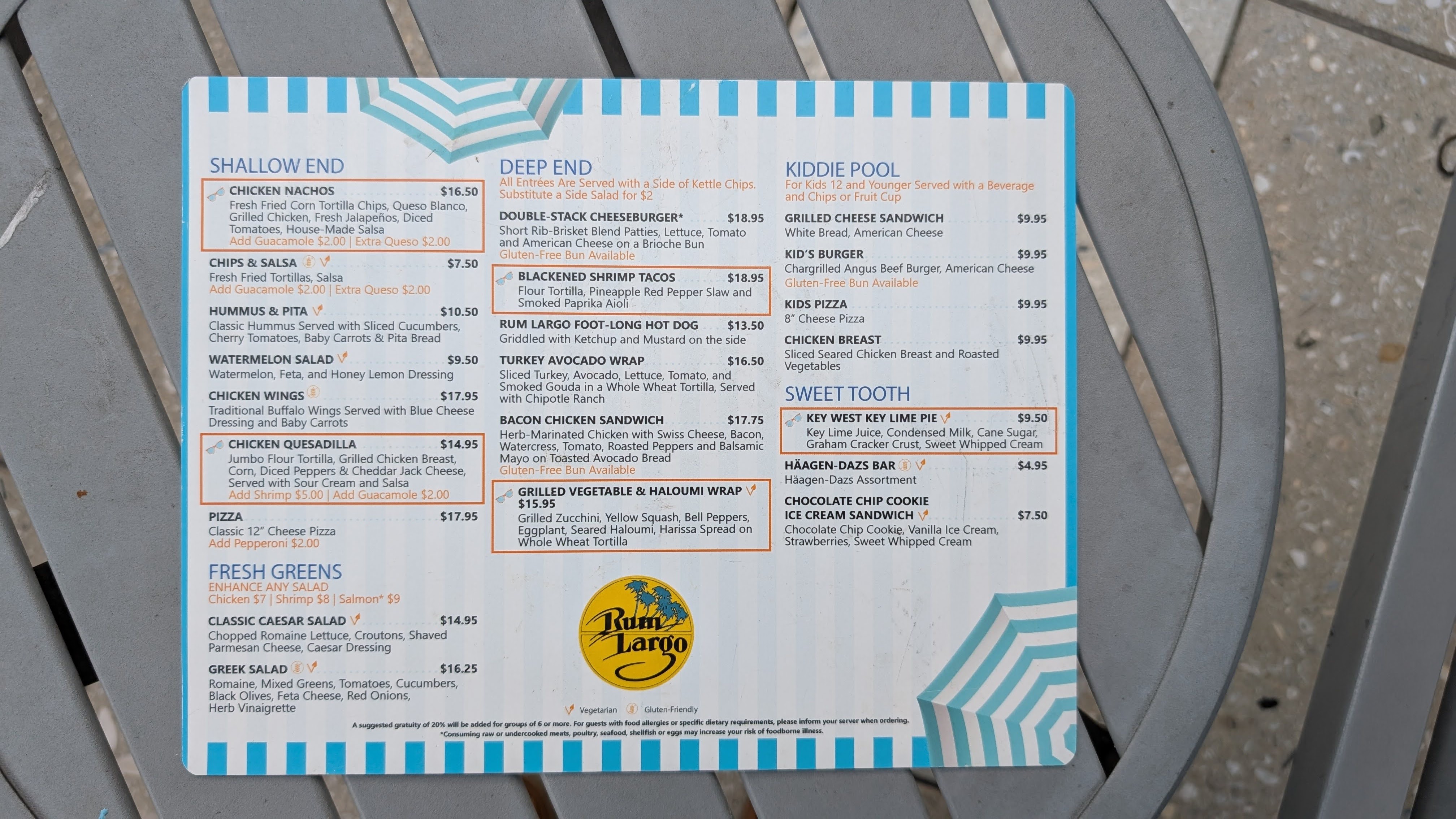 Hilton Orlando Lake Buena Vista dining pool bar food menu Hilton Orlando Lake Buena Vista dining pool bar food menu