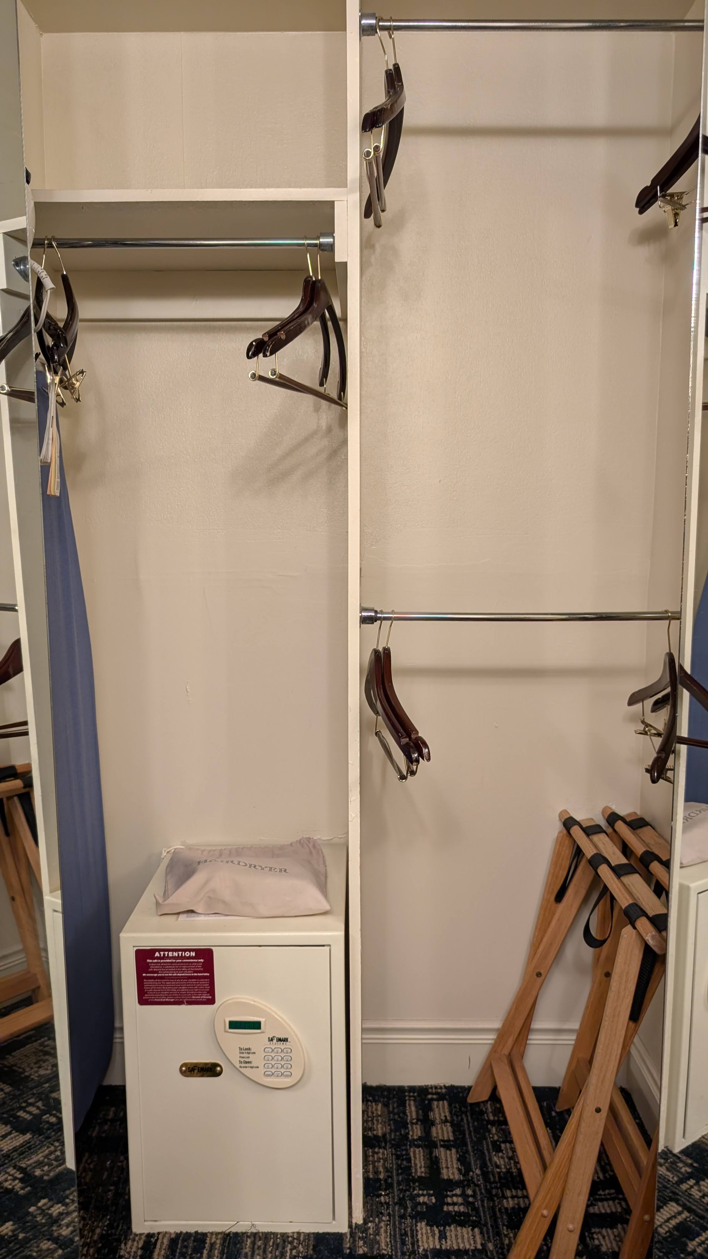 Hilton Orlando Lake Buena Vista guestroom closet opn Hilton Orlando Lake Buena Vista guestroom closet opn