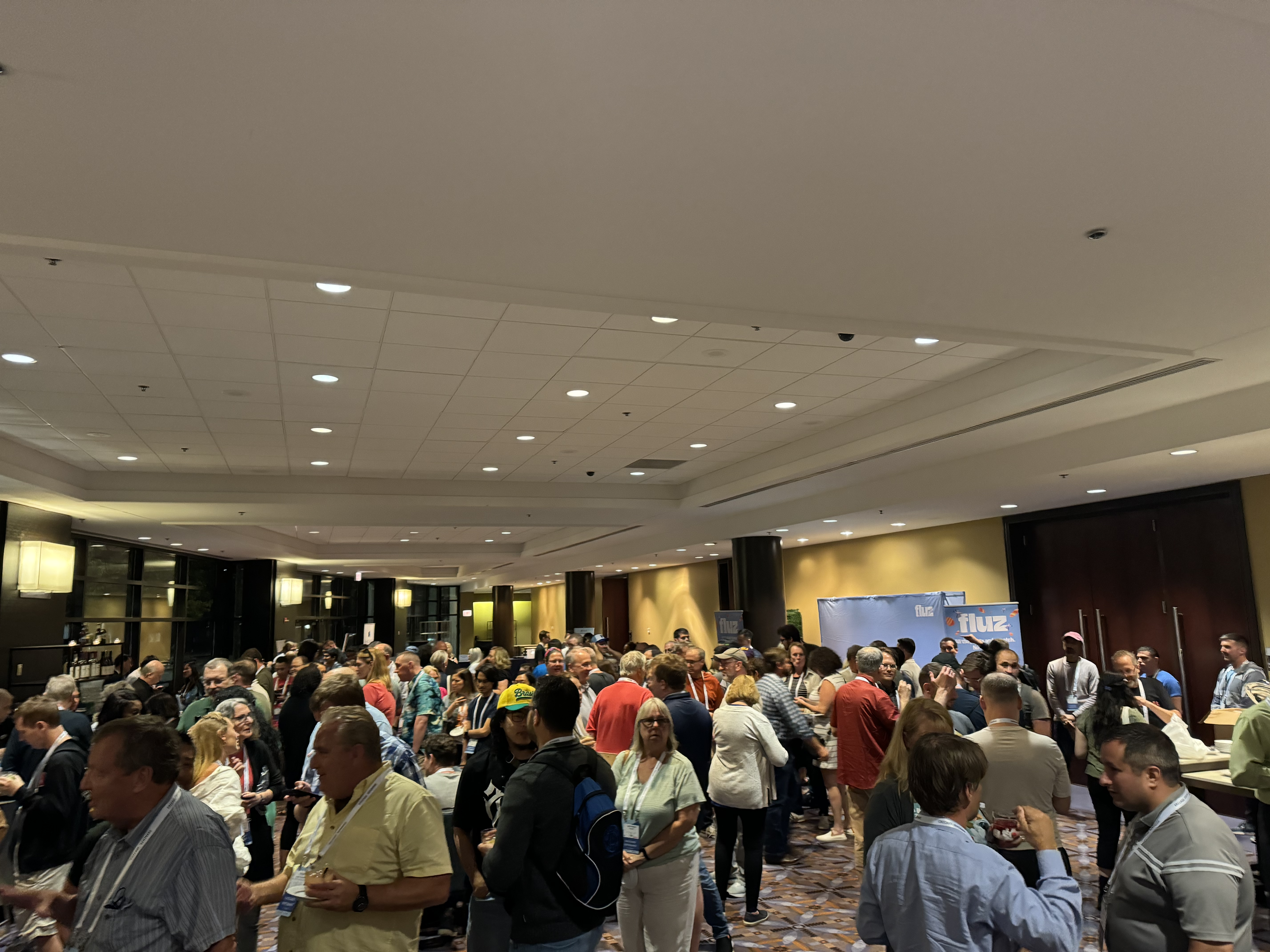 Hyatt Regency OHare Chicago crowd in conference foyer Hyatt Regency OHare Chicago crowd in conference foyer