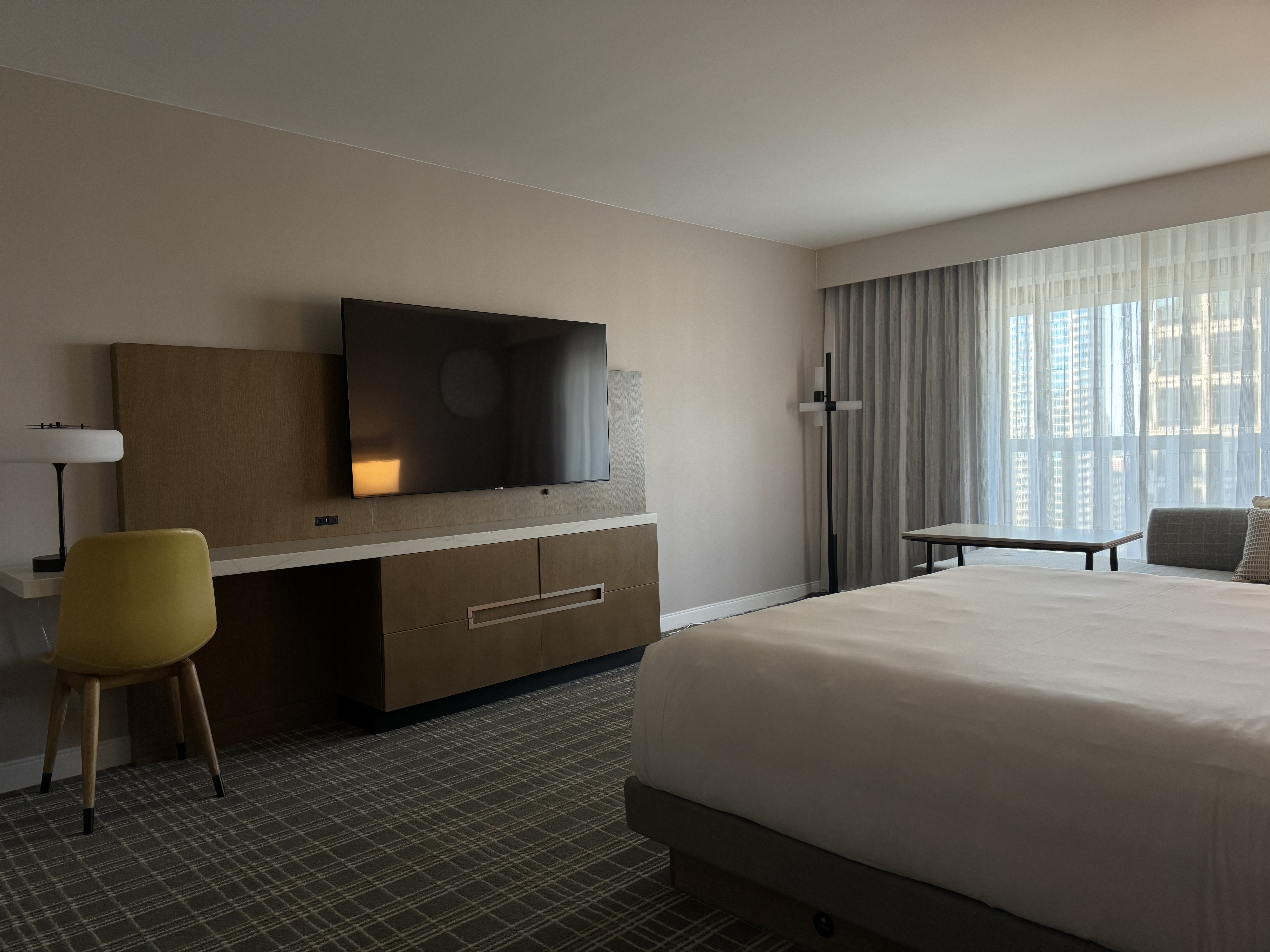 Hyatt Regency Atlanta Deluxe Suite bedroom TV desk Hyatt Regency Atlanta Deluxe Suite bedroom TV desk