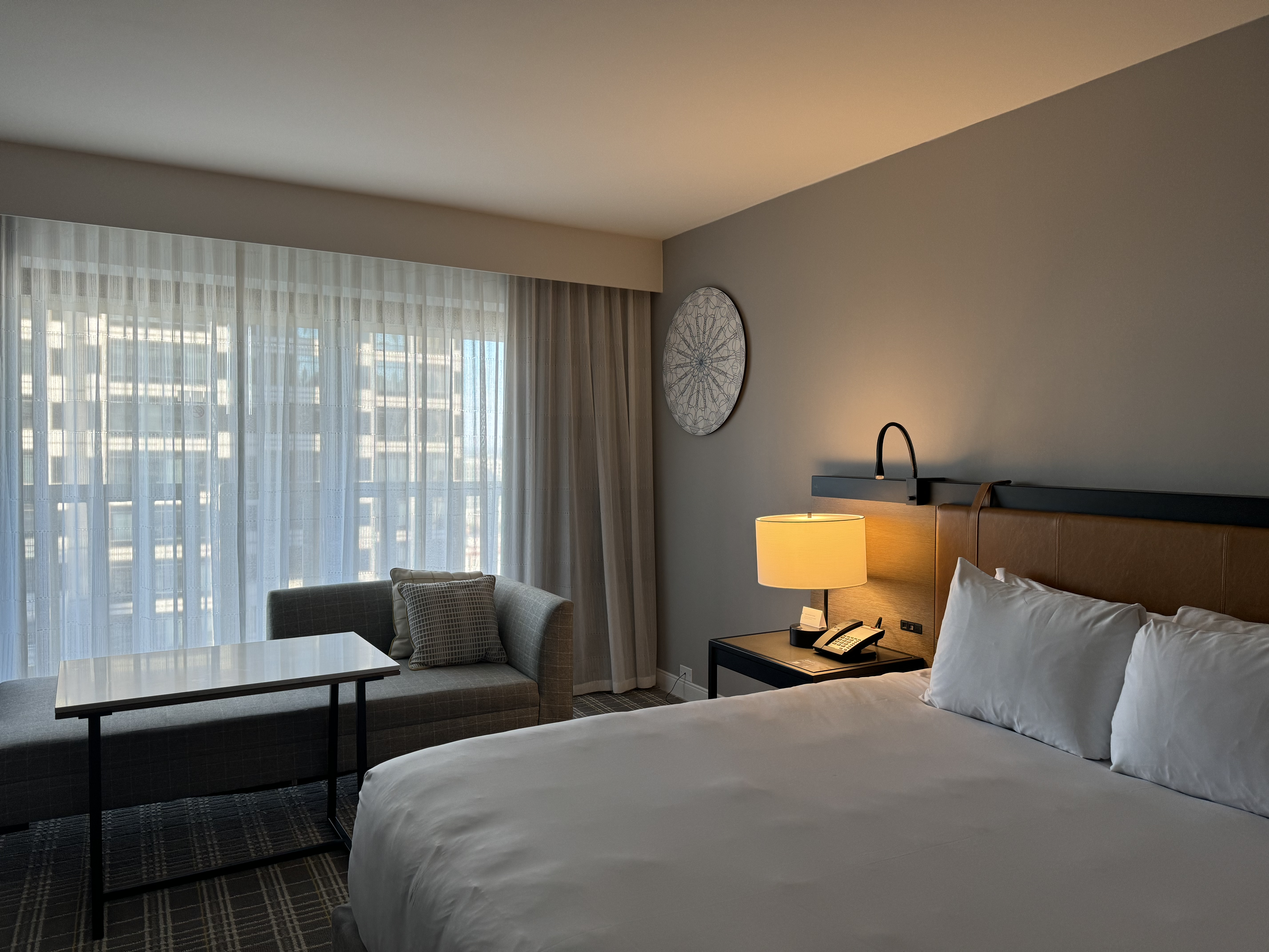 Hyatt Regency Atlanta Deluxe Suite bedroom sitting area Hyatt Regency Atlanta Deluxe Suite bedroom sitting area