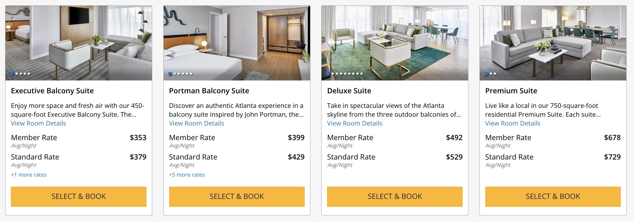 Hyatt Regency Atlanta cash cost suites Hyatt Regency Atlanta cash cost suites