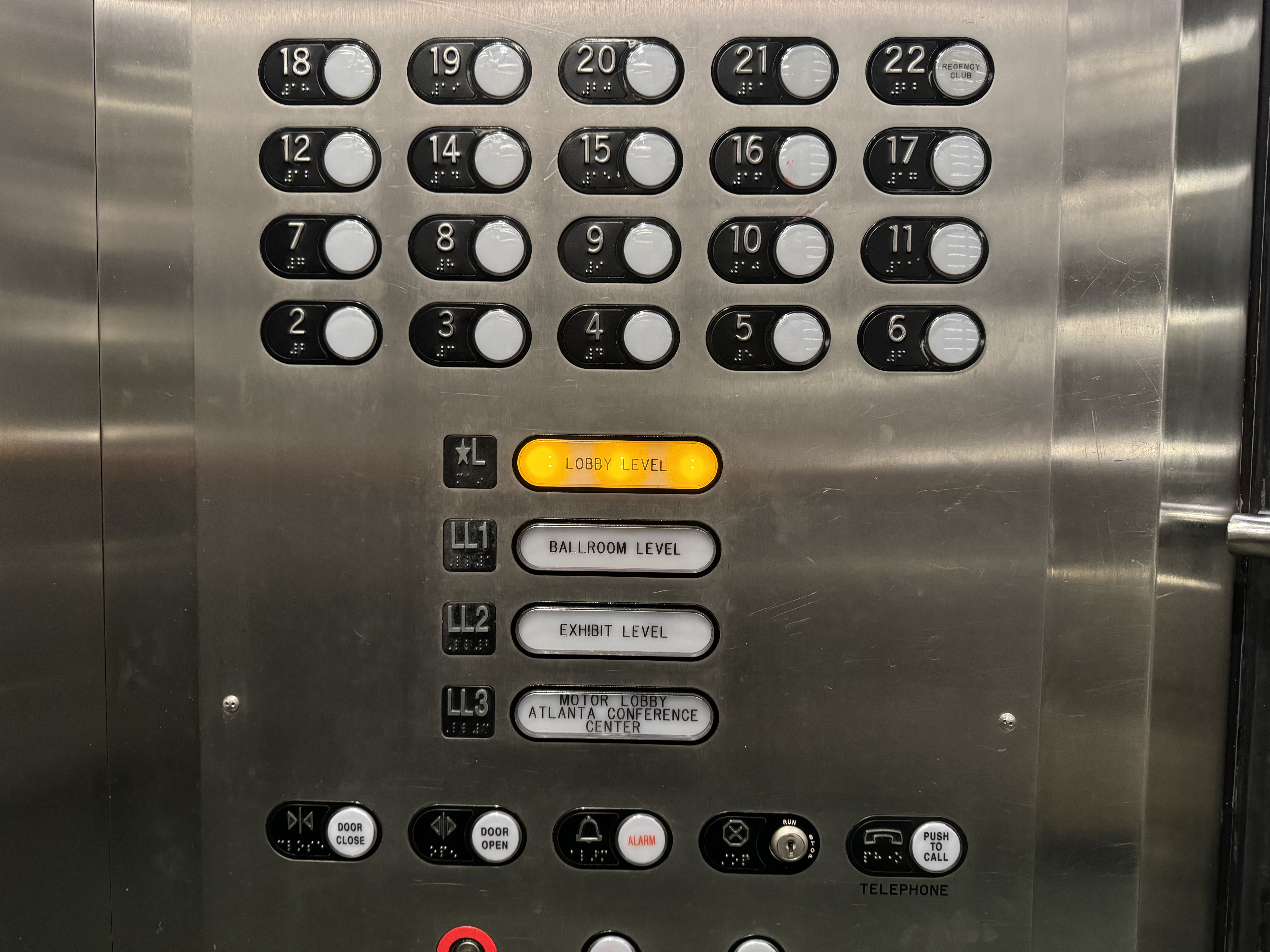 Hyatt Regency Atlanta elevator buttons Hyatt Regency Atlanta elevator buttons