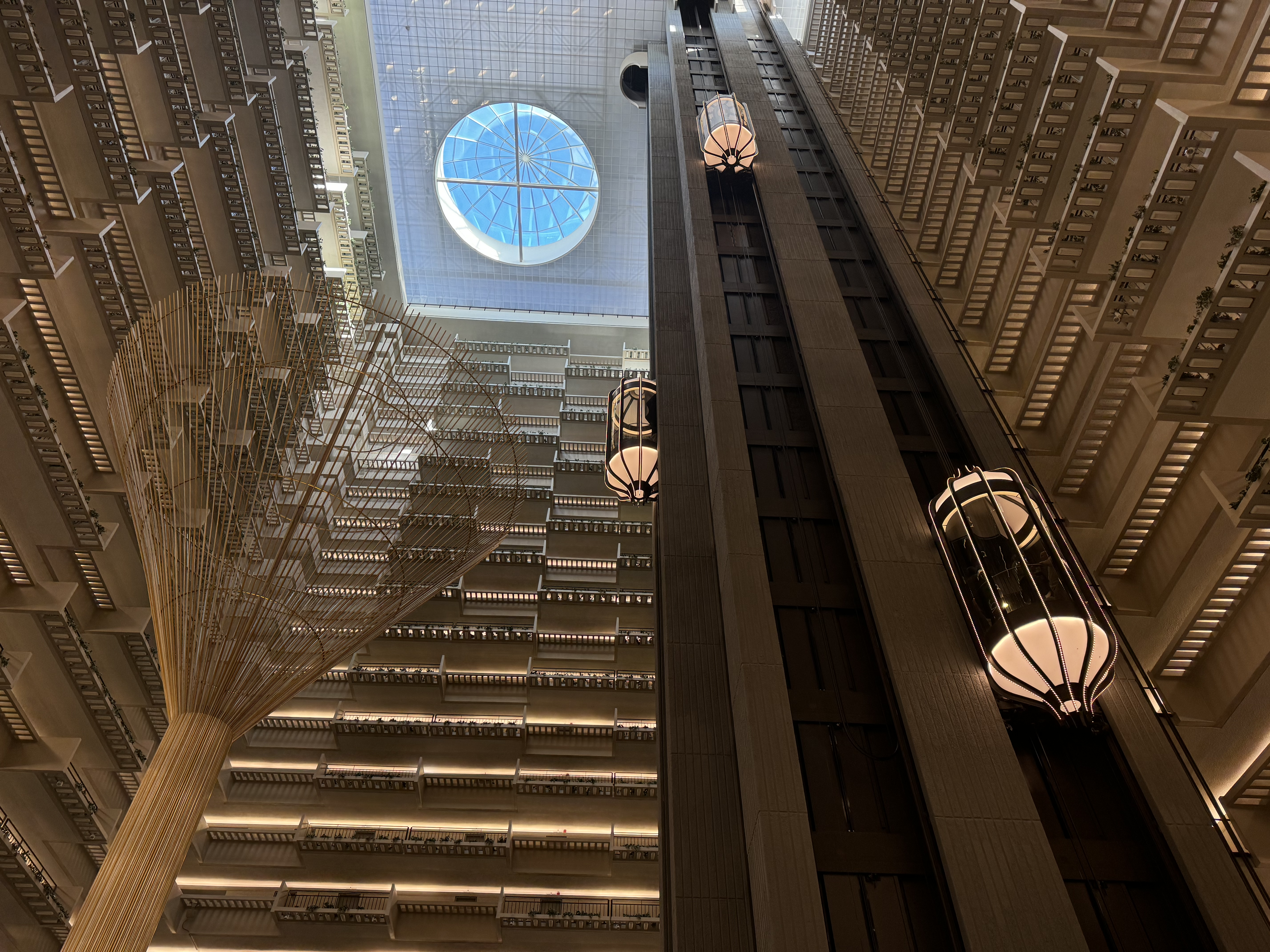 Hyatt Regency Atlanta elevator view from lobby Hyatt Regency Atlanta elevator view from lobby