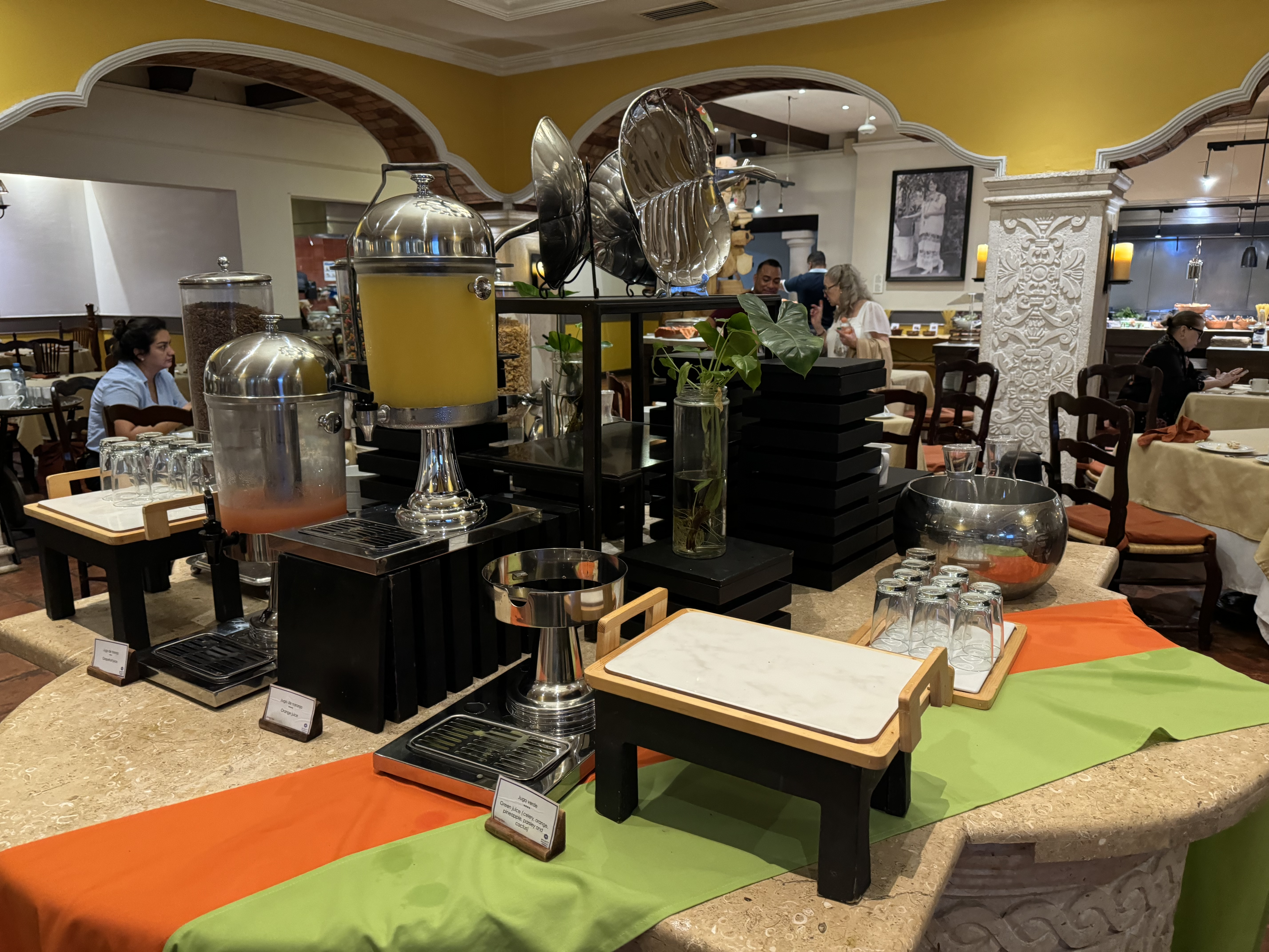Hyatt Regency Merida Peregrina Bistro breakfast buffet drink station Hyatt Regency Merida Peregrina Bistro breakfast buffet drink station