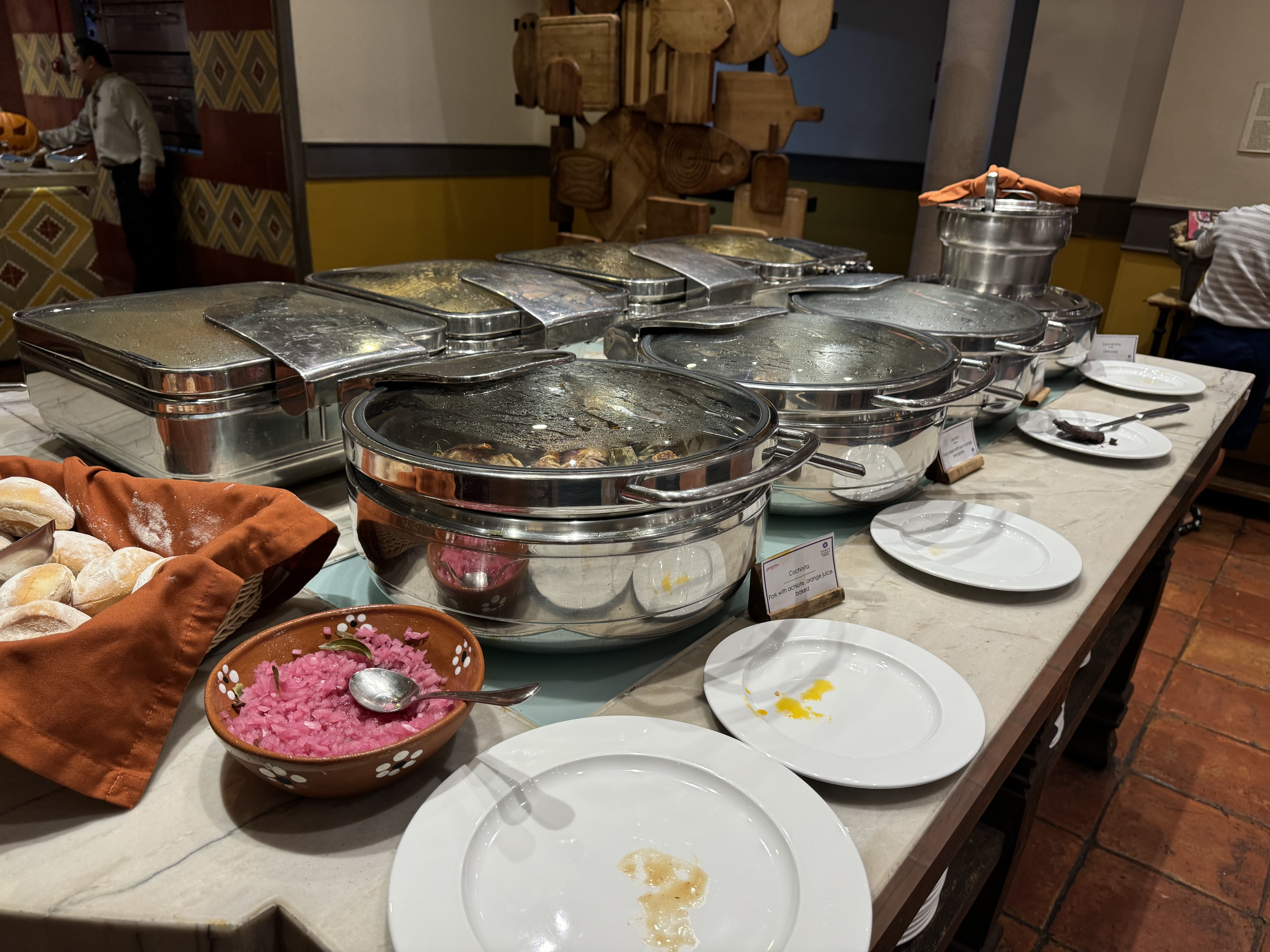 Hyatt Regency Merida Peregrina Bistro breakfast buffet hot dishes Hyatt Regency Merida Peregrina Bistro breakfast buffet hot dishes