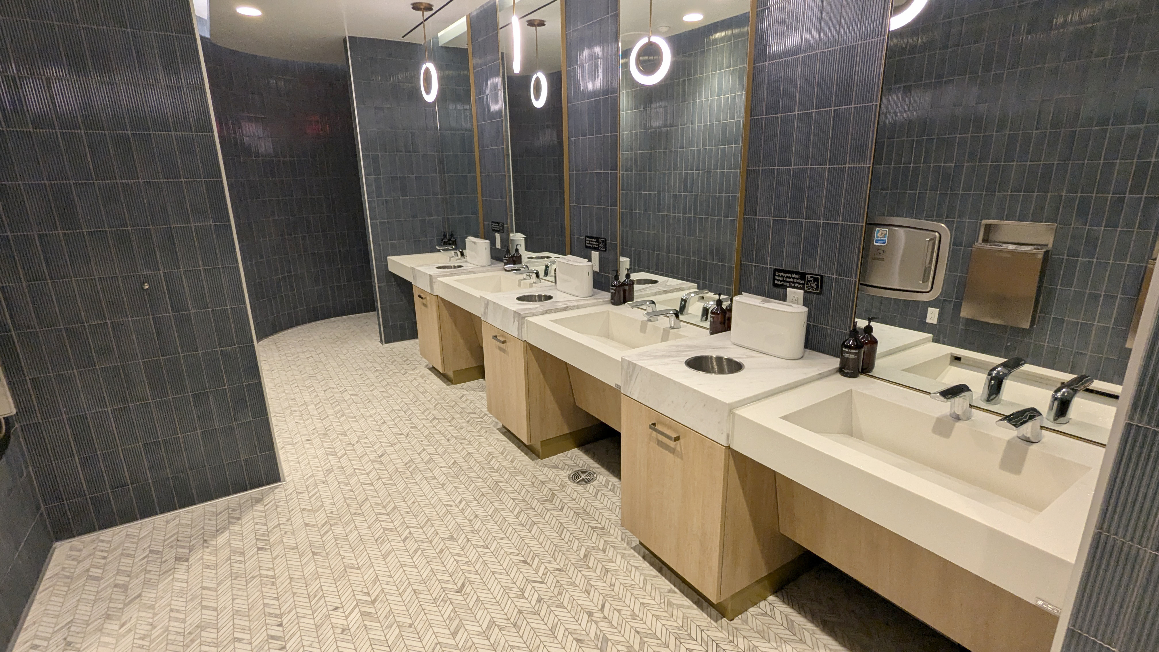 JFK Delta One Lounge Bathroom Wide View 