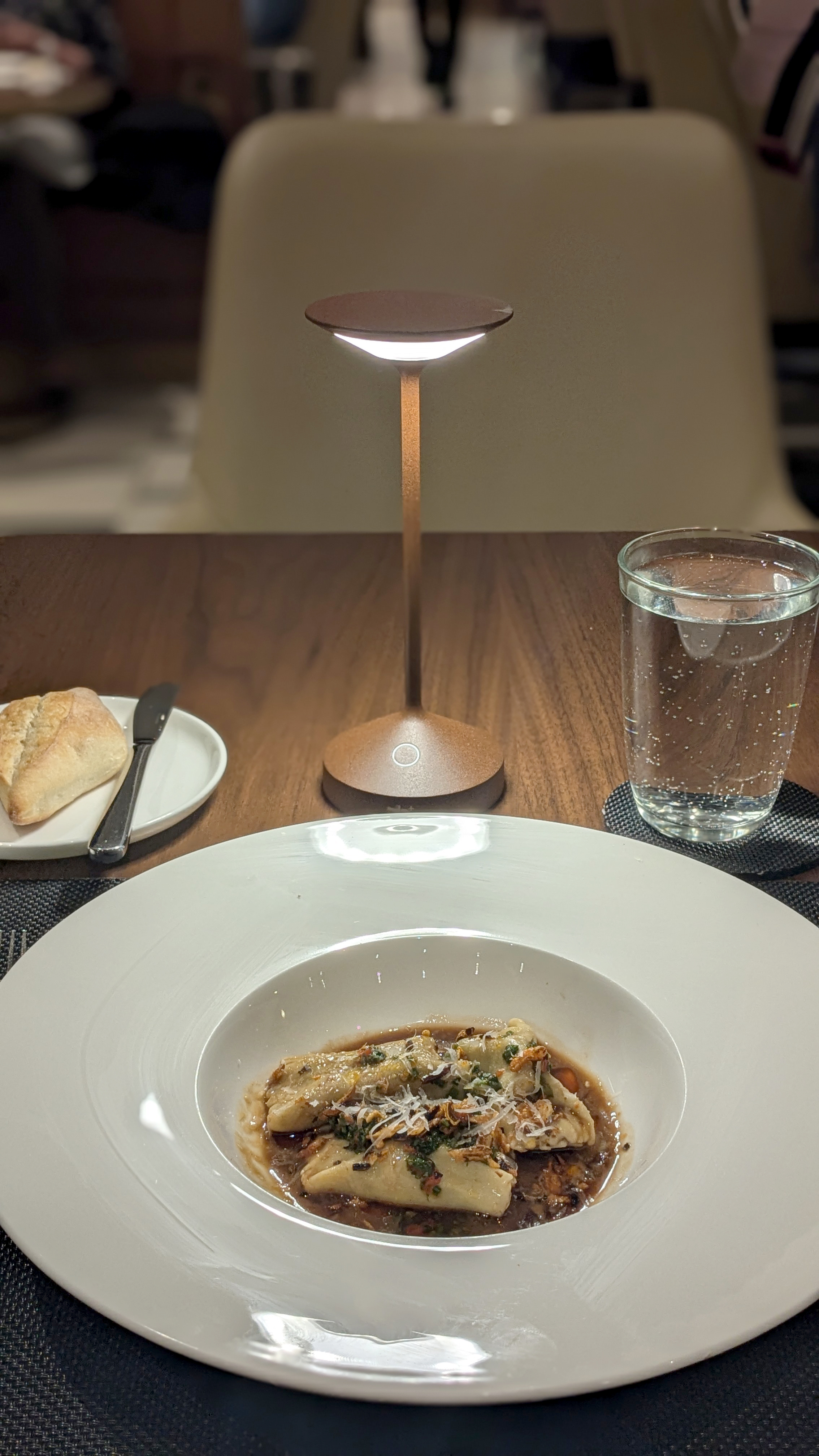 JFK Delta One Lounge Brasserie Ravioli