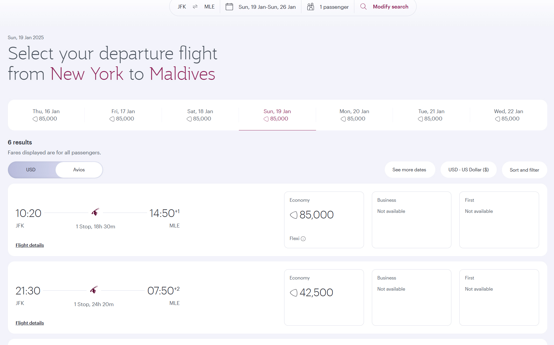 Qatar Reward Seat Finder Screenshot 3