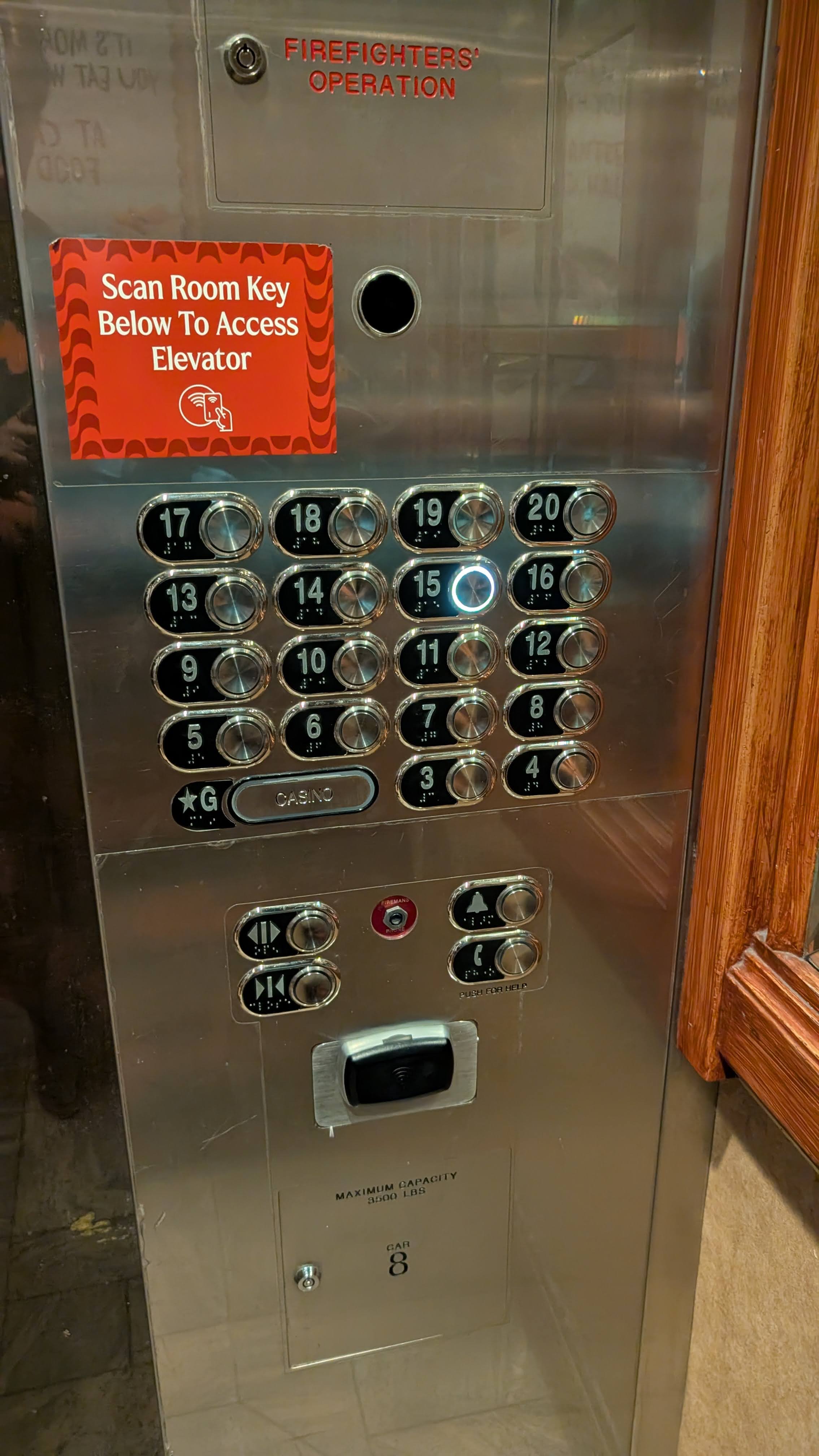 Rio Hotel Casino elevator key card required Rio Hotel Casino elevator key card required