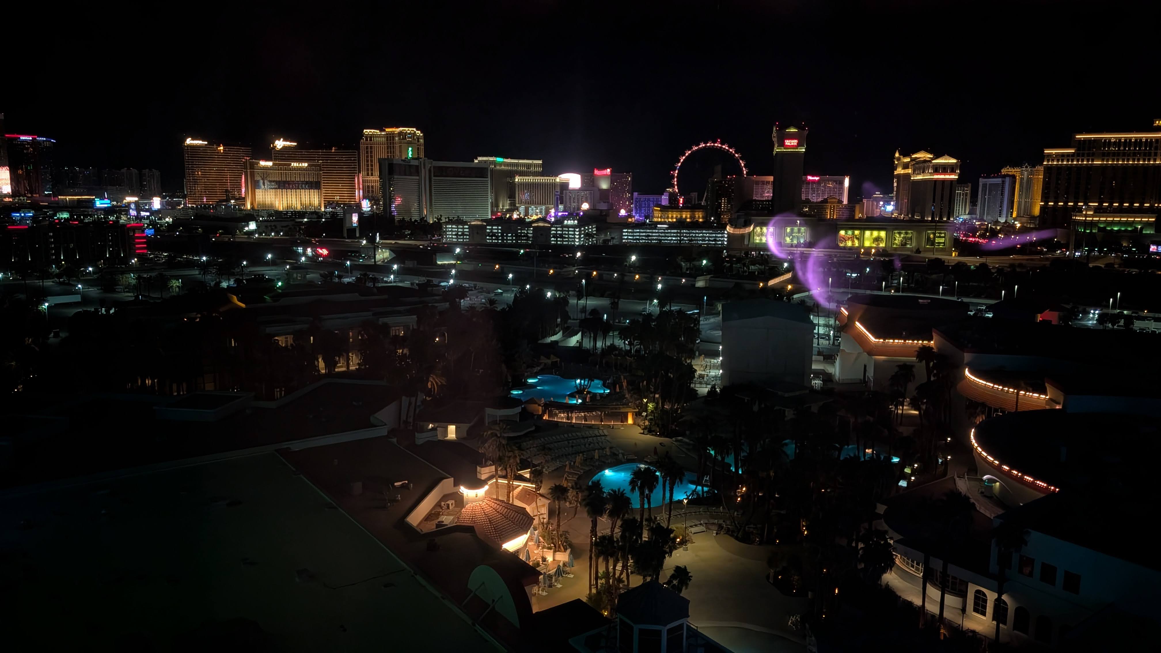 Rio Hotel Casino suite view at night Rio Hotel Casino suite view at night