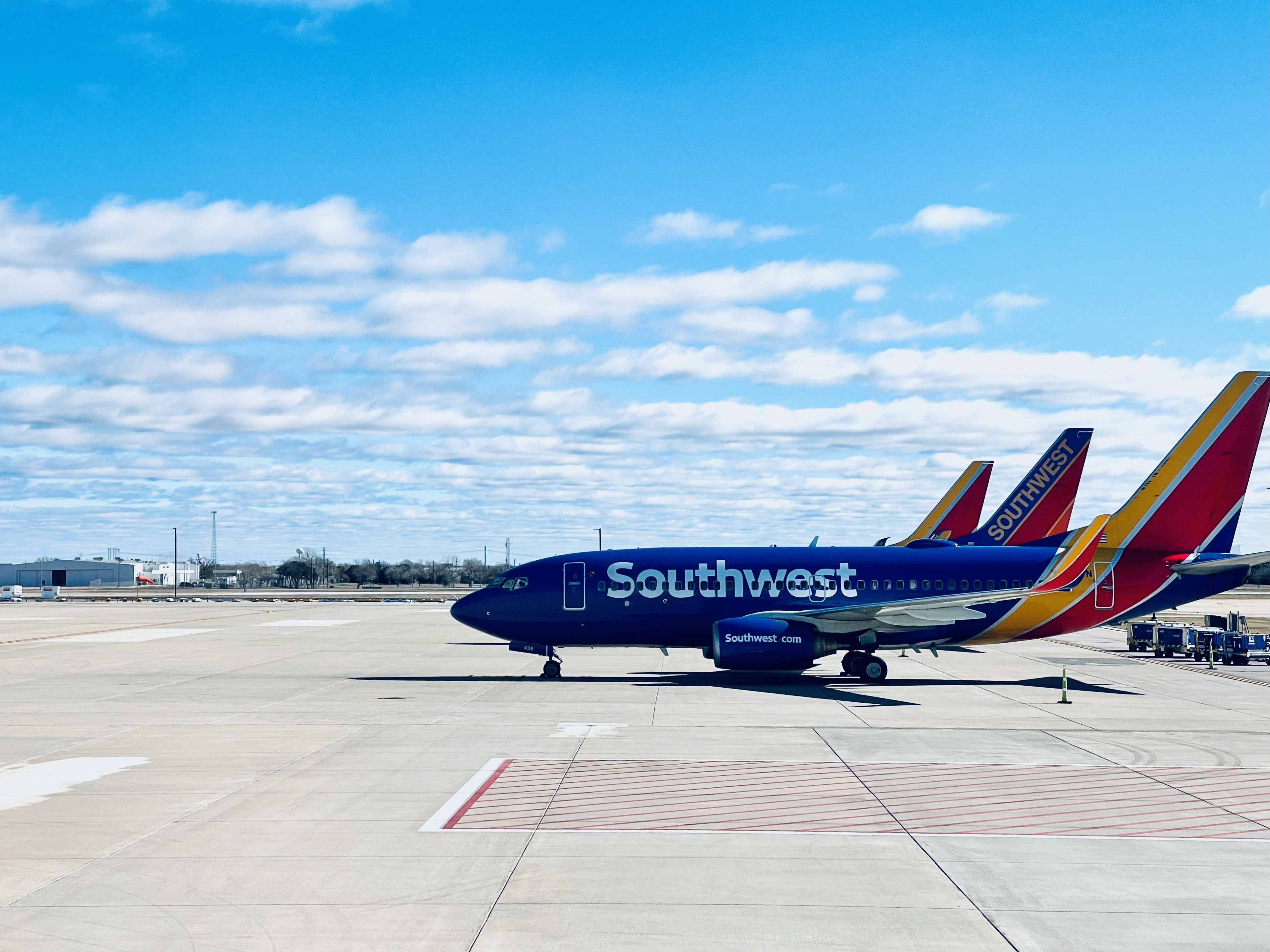 Southwest 737’s at Austin Airport Southwest 737's on the ground at Austin-Bergstrom International Airport