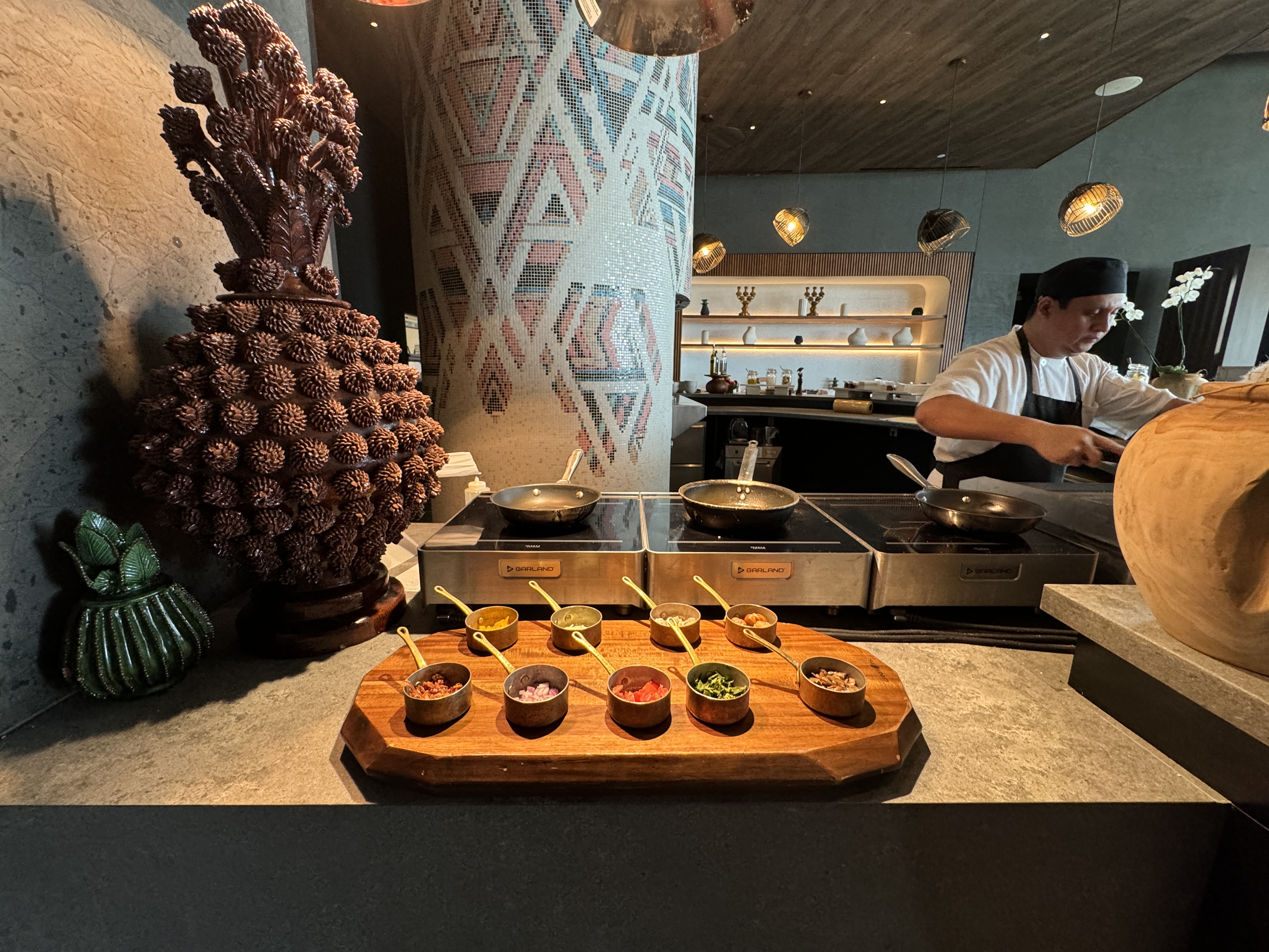 St. Regis Kanai omelette station chaya St. Regis Kanai omelette station chaya