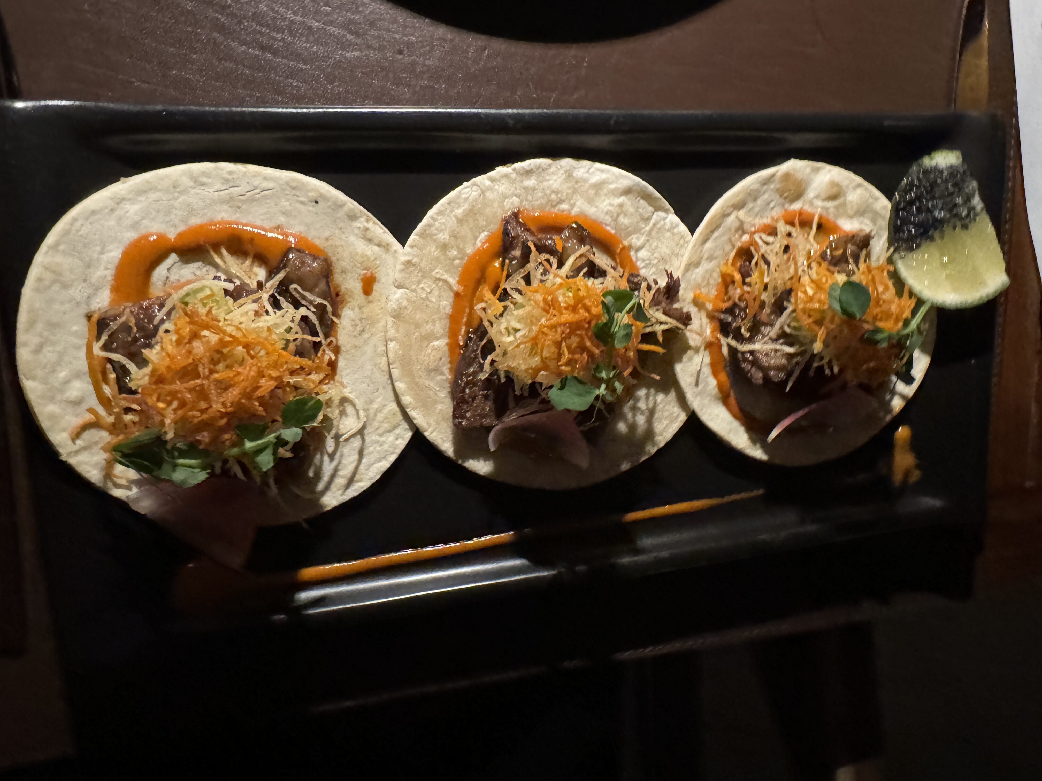 St. Regis Kanai toro short rib tacos St. Regis Kanai toro short rib tacos