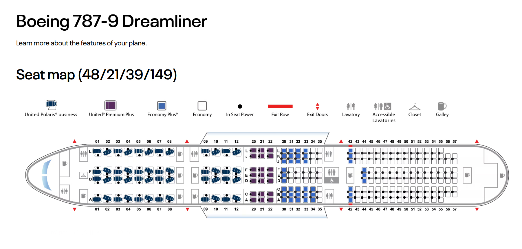 United 787-9 Seat Map United 787-9 Seat Map